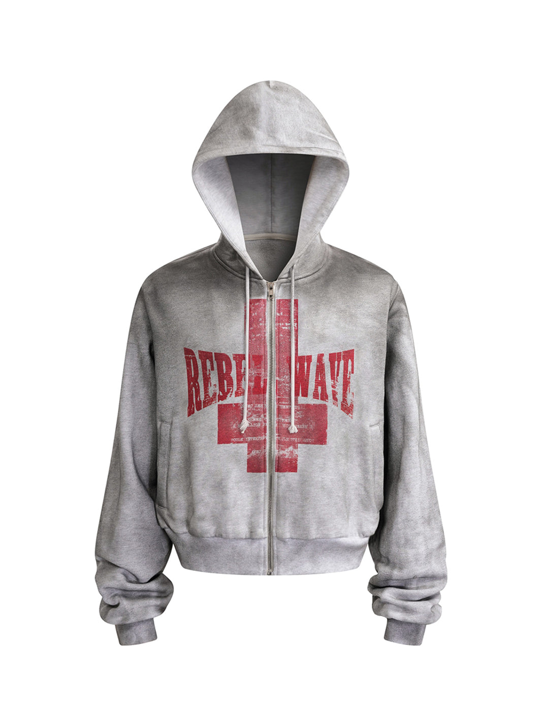 REBEL WAVE | Distressed Slogan Hoodie - PSYLOS 1, REBEL WAVE | Distressed Slogan Hoodie, Hoodie, REBEL WAVE, PSYLOS 1