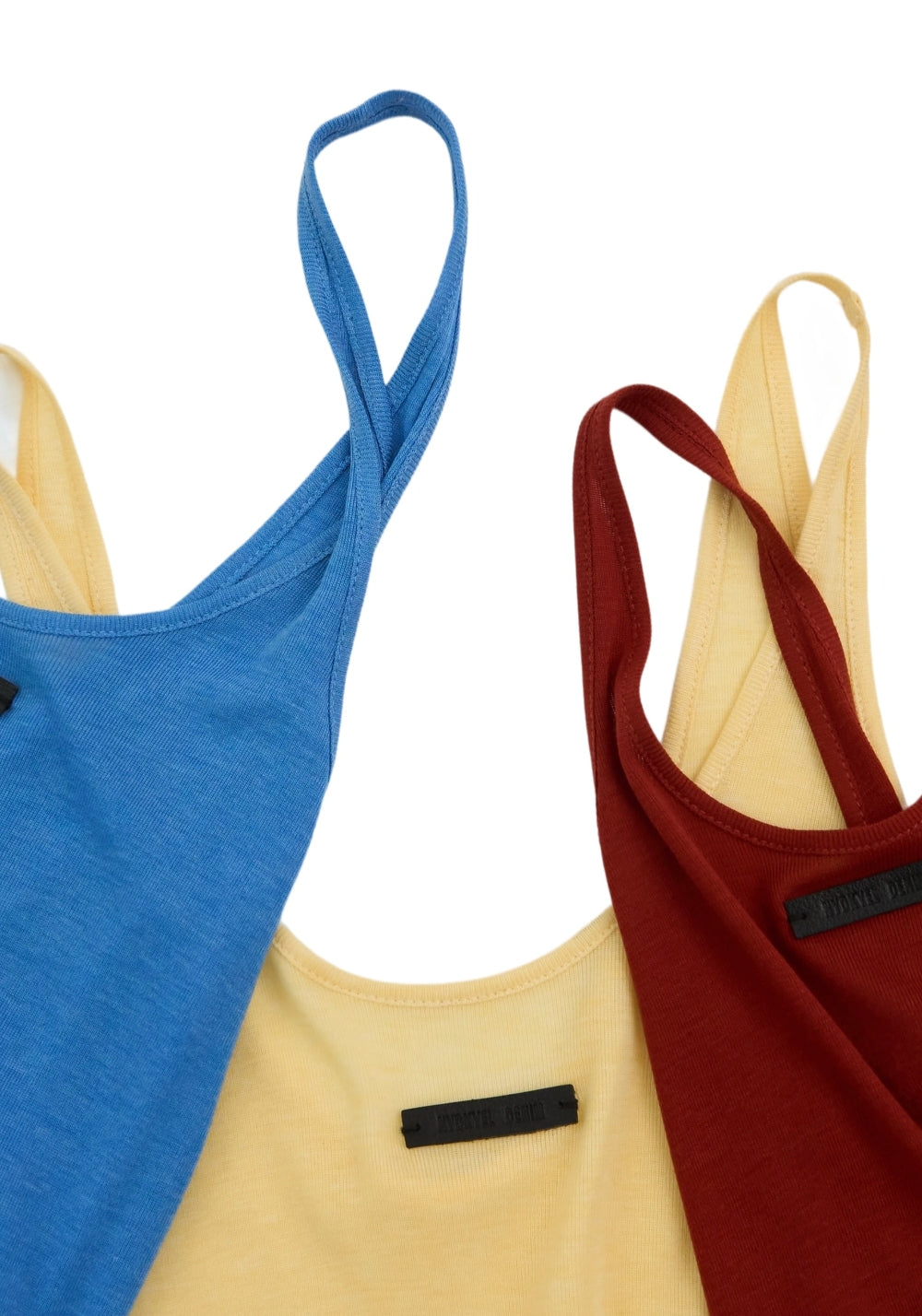 NyDkyel丨U-Neck Wool Blend Tank - Leather Label-Red - PSYLOS 1, NyDkyel丨U-Neck Wool Blend Tank - Leather Label-Red, Tank Top, NyDkyel, PSYLOS 1