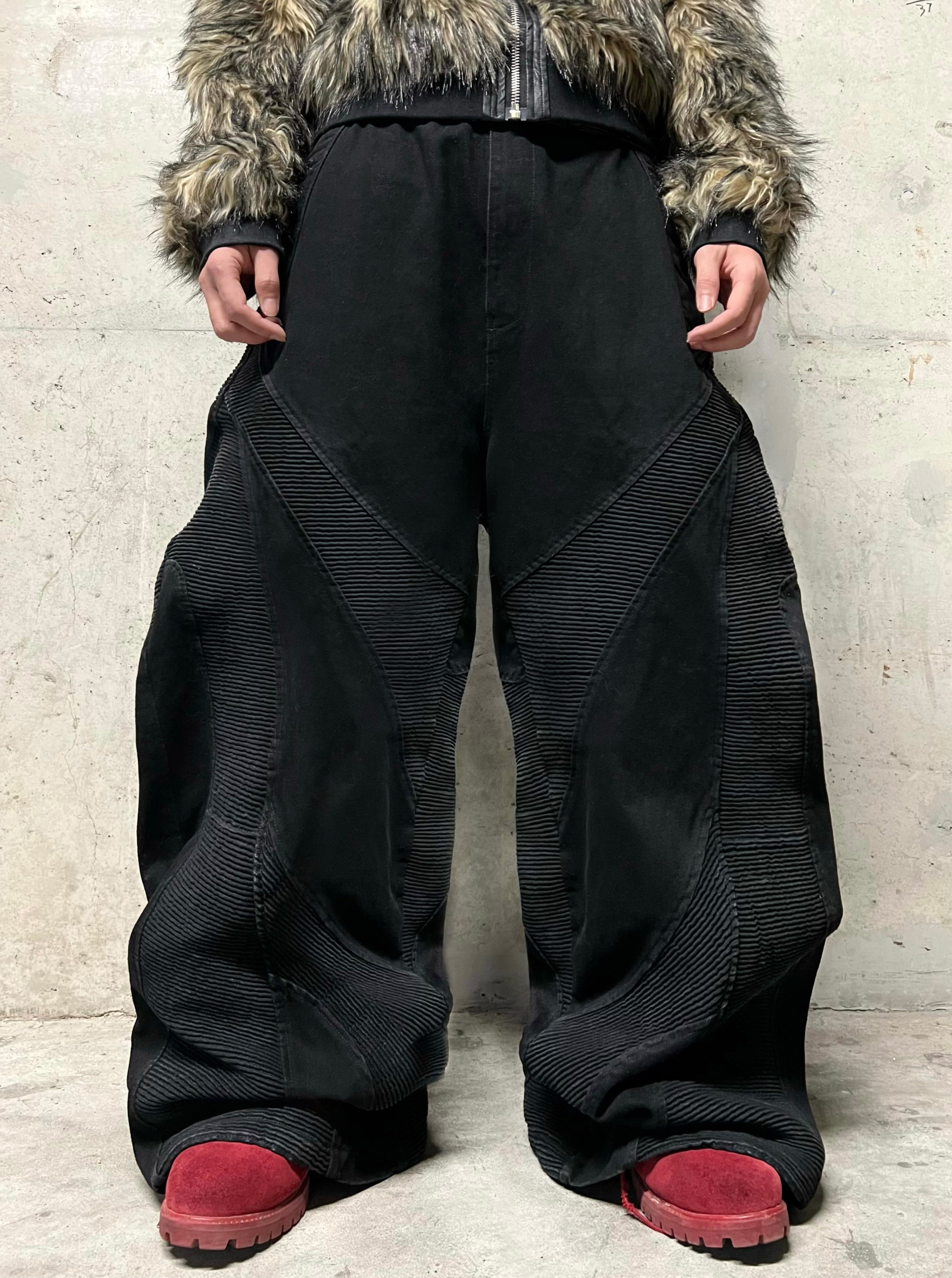 REBEL WAVE丨Alien bone wave jeans baggy pants - PSYLOS 1, REBEL WAVE丨Alien bone wave jeans baggy pants, Pants, REBEL WAVE•JAPAN, PSYLOS 1