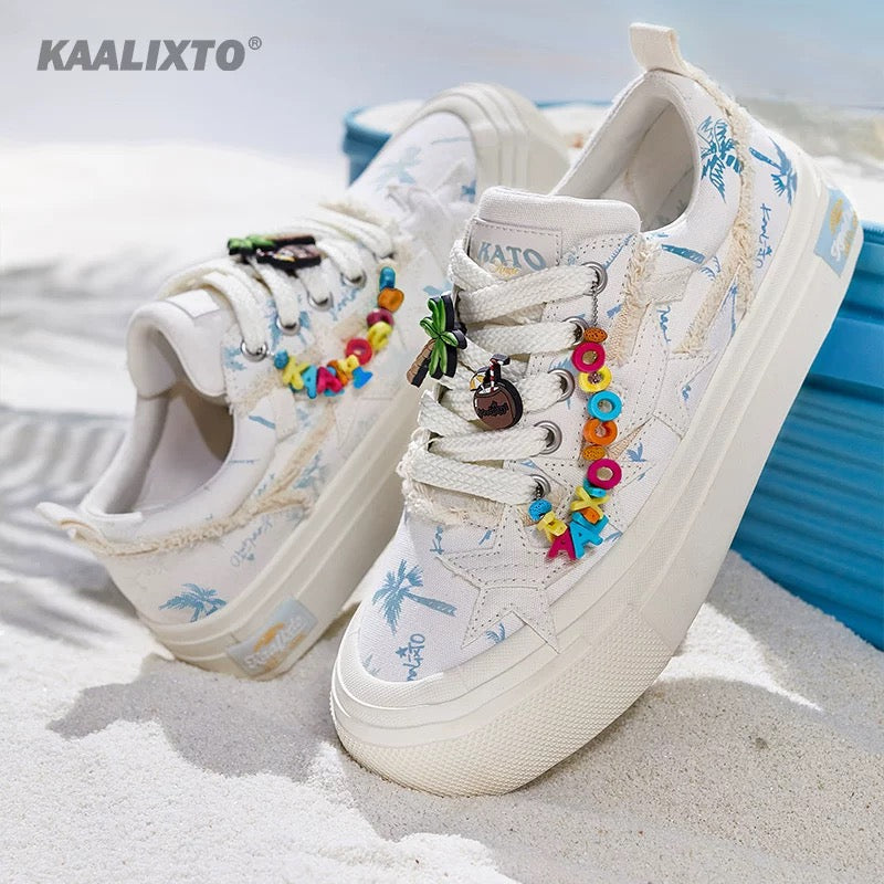 KAALIXTO丨Star Canvas Shoes-Coconut Palm Variability - PSYLOS 1, KAALIXTO丨Star Canvas Shoes-Coconut Palm Variability, Skate Shoes, Hype States Sale, PSYLOS 1