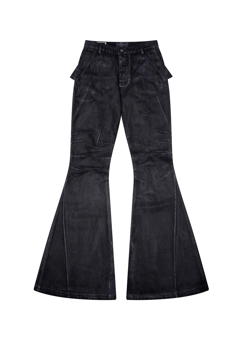 REBEL WAVE丨Hand-Painted Waxed Flare Pants - PSYLOS 1, REBEL WAVE丨Hand-Painted Waxed Flare Pants, Pants, REBEL WAVE•JAPAN, PSYLOS 1