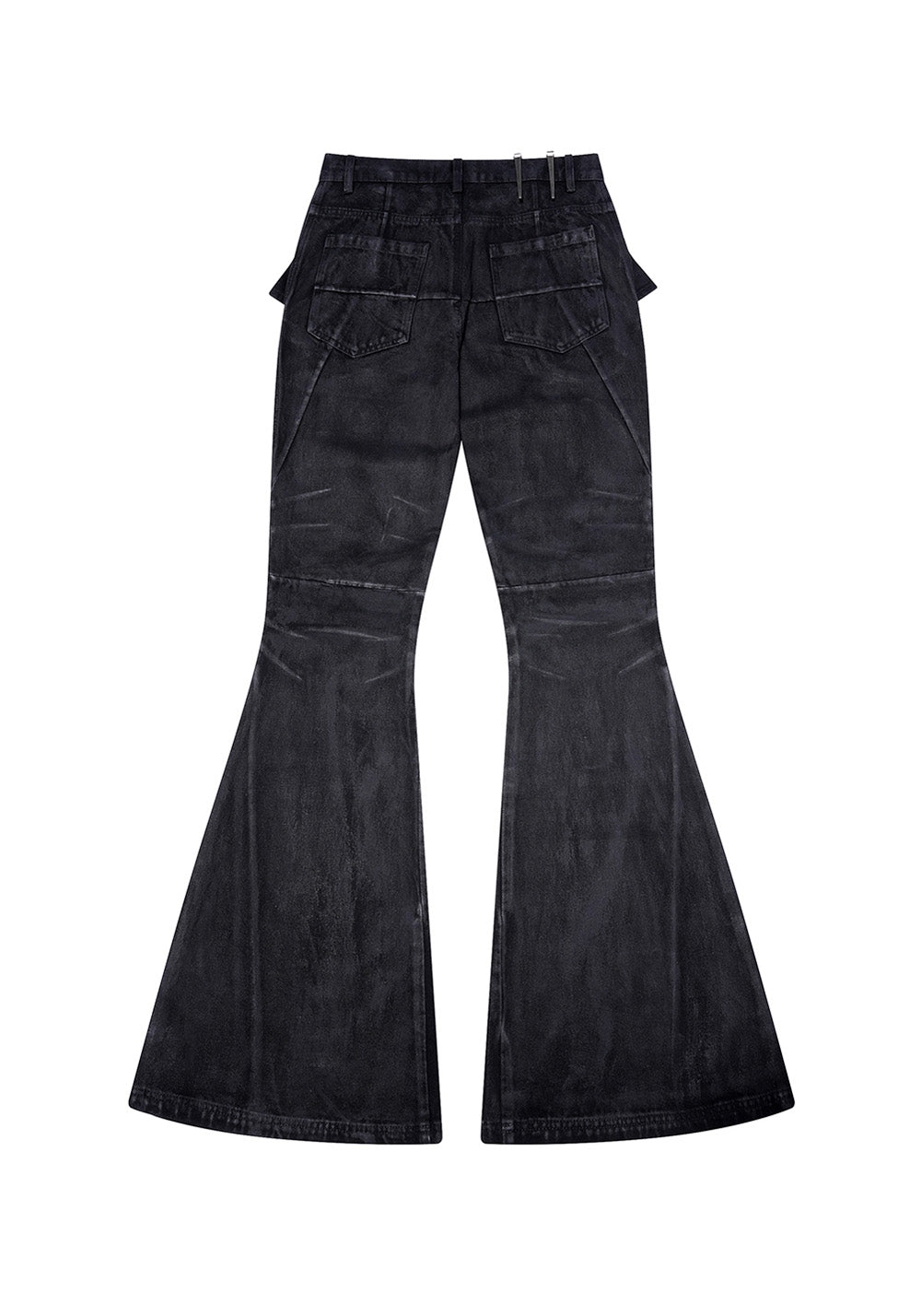 REBEL WAVE丨Hand-Painted Waxed Flare Pants - PSYLOS 1, REBEL WAVE丨Hand-Painted Waxed Flare Pants, Pants, REBEL WAVE•JAPAN, PSYLOS 1