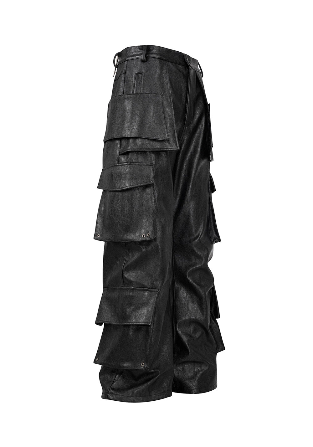 REBEL WAVE丨Structured Multi-Pocket Leather Cargos - PSYLOS 1, REBEL WAVE丨Structured Multi-Pocket Leather Cargos, Pants, REBEL WAVE•JAPAN, PSYLOS 1