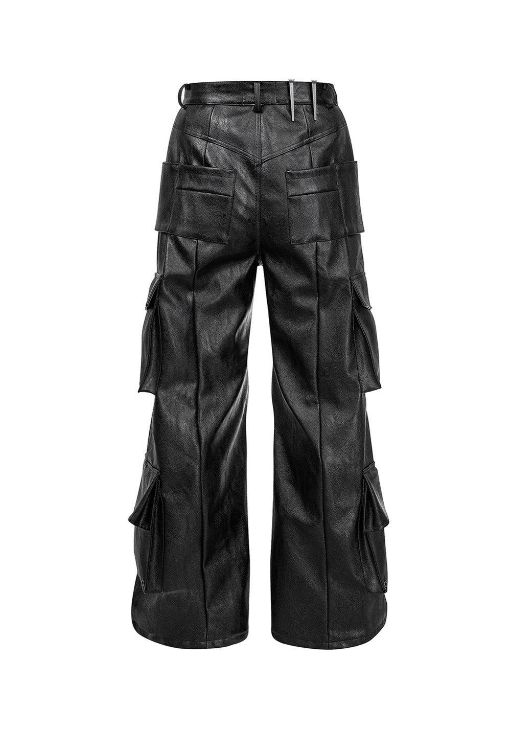 REBEL WAVE丨Structured Multi-Pocket Leather Cargos - PSYLOS 1, REBEL WAVE丨Structured Multi-Pocket Leather Cargos, Pants, REBEL WAVE•JAPAN, PSYLOS 1