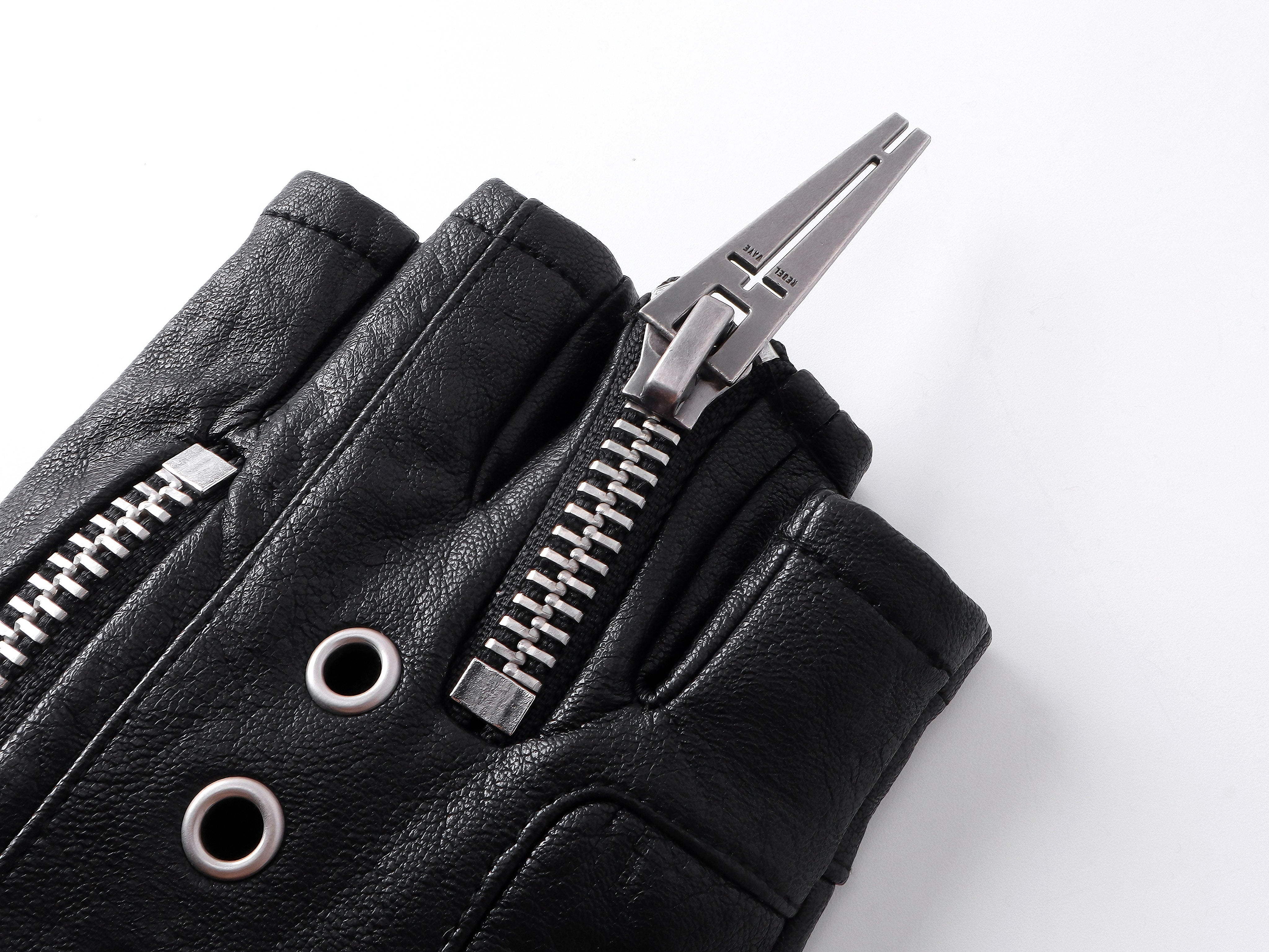 REBEL WAVE丨25SS“WOR”DOUBLE ZIP STRUCTURE LAYERED GLOVES - PSYLOS 1, REBEL WAVE丨25SS“WOR”DOUBLE ZIP STRUCTURE LAYERED GLOVES, Accessories, REBEL WAVE•JAPAN, PSYLOS 1