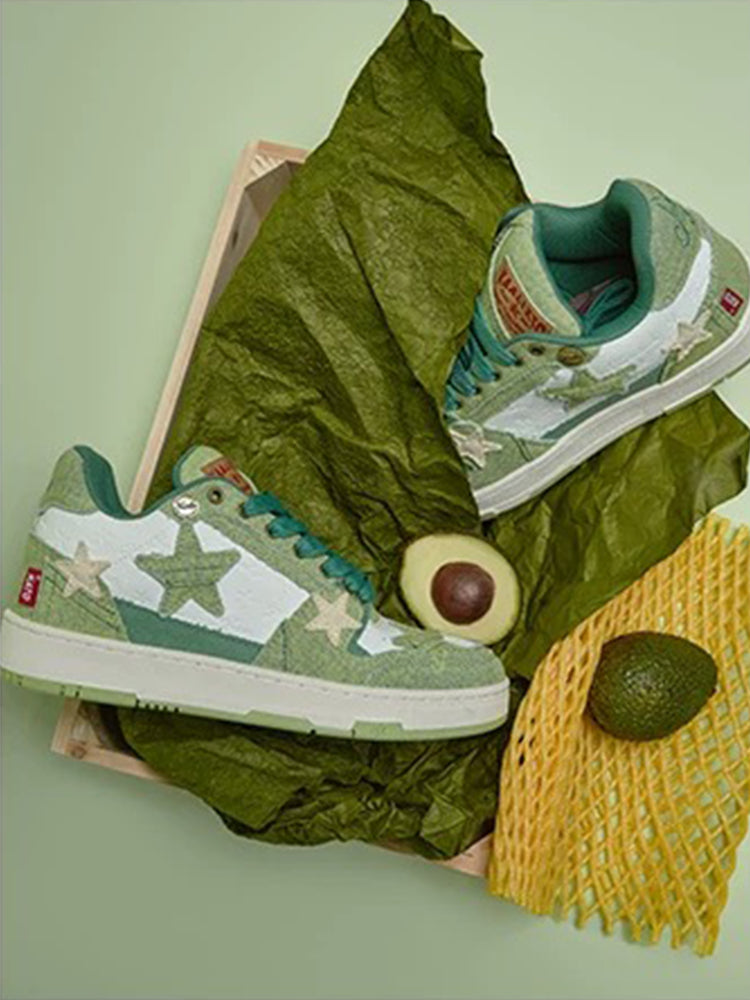 KAALIXTO丨Retro Star Sneakers - Avocado - PSYLOS 1, KAALIXTO丨Retro Star Sneakers - Avocado, Skate Shoes, Hype States Sale, PSYLOS 1