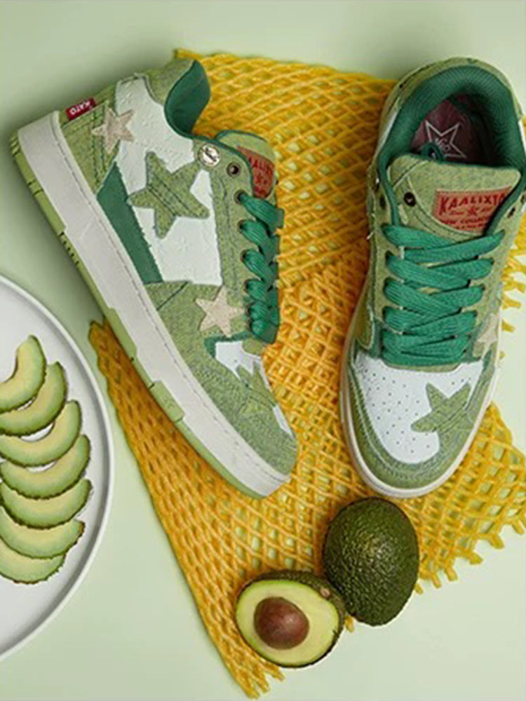 KAALIXTO丨Retro Star Sneakers - Avocado - PSYLOS 1, KAALIXTO丨Retro Star Sneakers - Avocado, Skate Shoes, Hype States Sale, PSYLOS 1