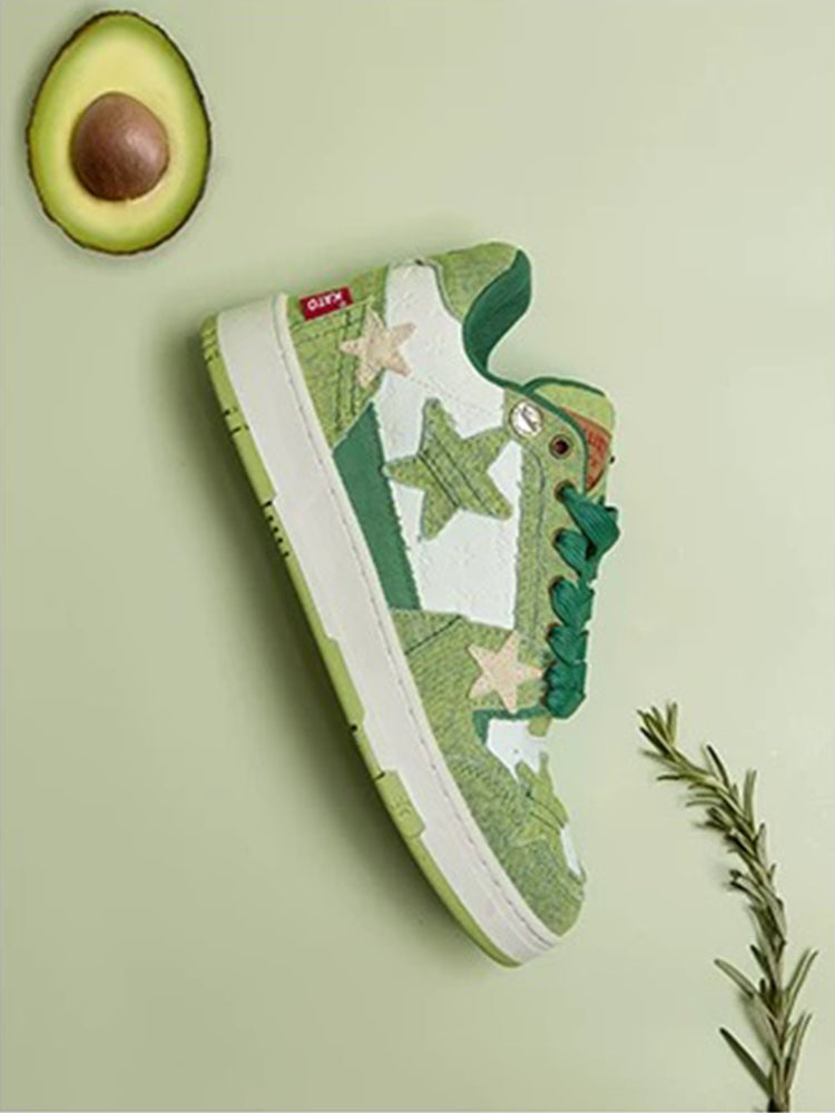 KAALIXTO丨Retro Star Sneakers - Avocado - PSYLOS 1, KAALIXTO丨Retro Star Sneakers - Avocado, Skate Shoes, Hype States Sale, PSYLOS 1