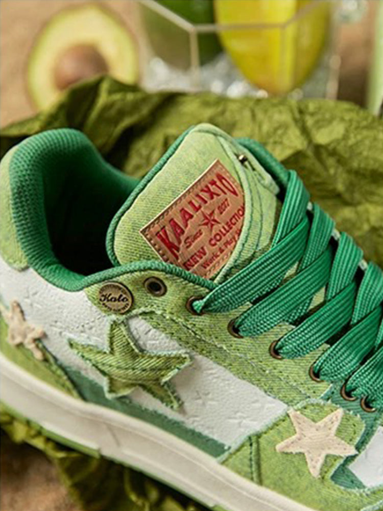 KAALIXTO丨Retro Star Sneakers - Avocado - PSYLOS 1, KAALIXTO丨Retro Star Sneakers - Avocado, Skate Shoes, Hype States Sale, PSYLOS 1
