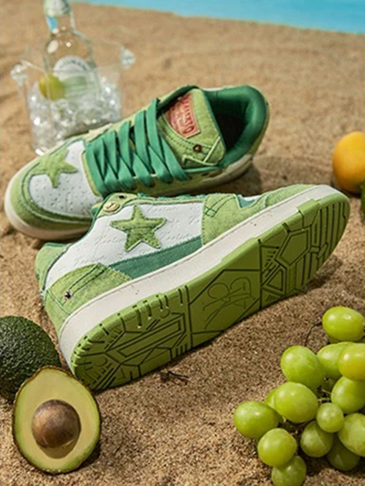 KAALIXTO丨Retro Star Sneakers - Avocado - PSYLOS 1, KAALIXTO丨Retro Star Sneakers - Avocado, Skate Shoes, Hype States Sale, PSYLOS 1