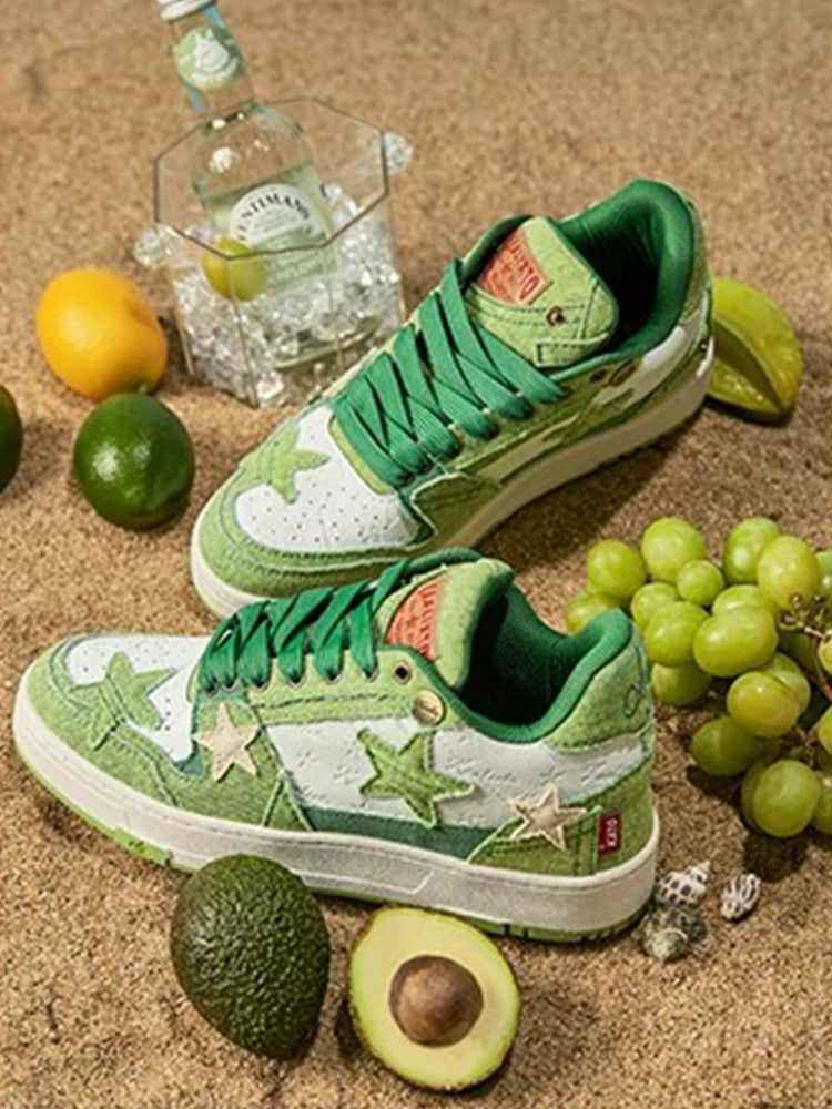 KAALIXTO丨Retro Star Sneakers - Avocado - PSYLOS 1, KAALIXTO丨Retro Star Sneakers - Avocado, Skate Shoes, Hype States Sale, PSYLOS 1