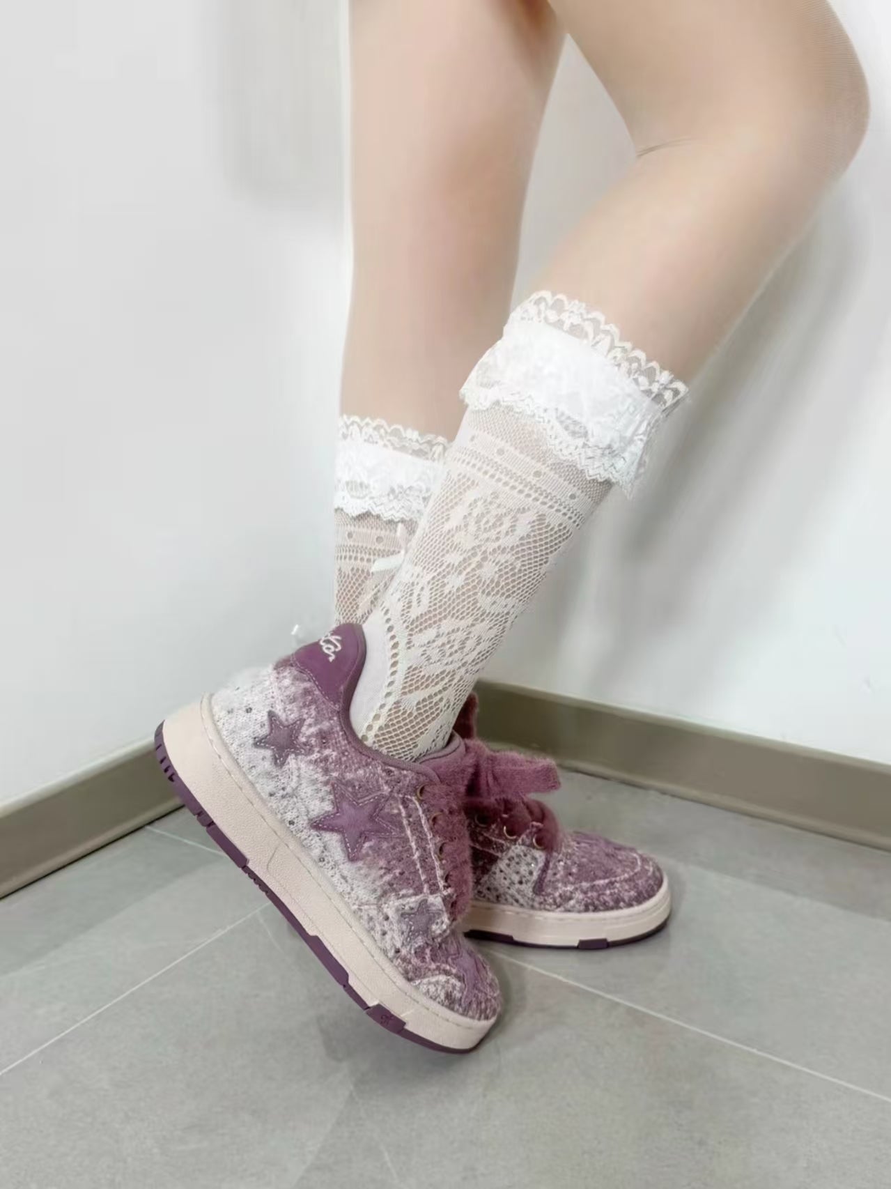 KAALIXTO丨Lilac Fuzzy Star Low-Top Sneaker - PSYLOS 1, KAALIXTO丨Lilac Fuzzy Star Low-Top Sneaker, Skate Shoes, KAALIXTO•JAPAN, PSYLOS 1