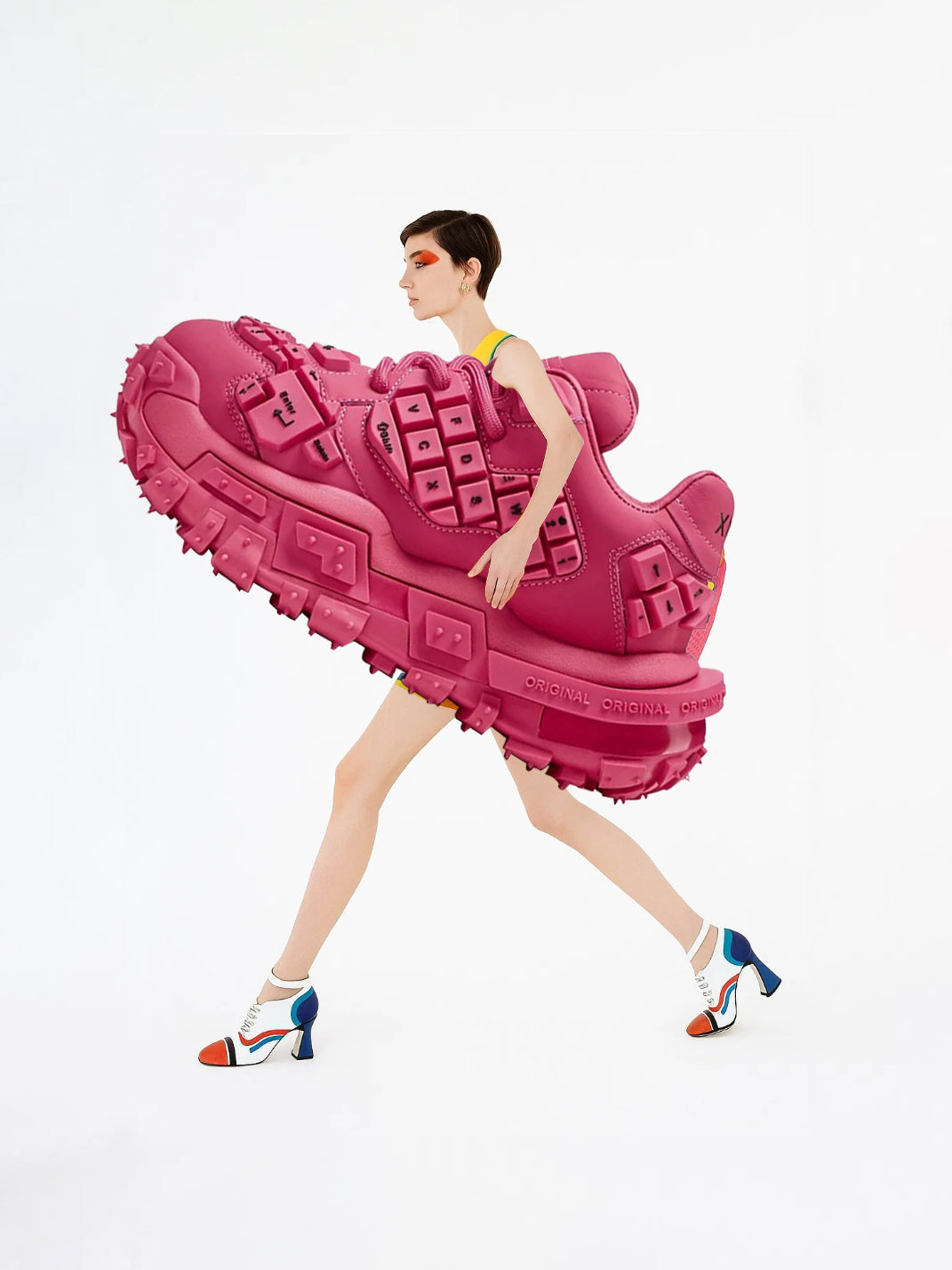 XMZY丨Chunky Keyboard Dad Sneakers -Red - PSYLOS 1, XMZY丨Chunky Keyboard Dad Sneakers -Red, Chunky Sneakers, XMZY•JAPAN, PSYLOS 1