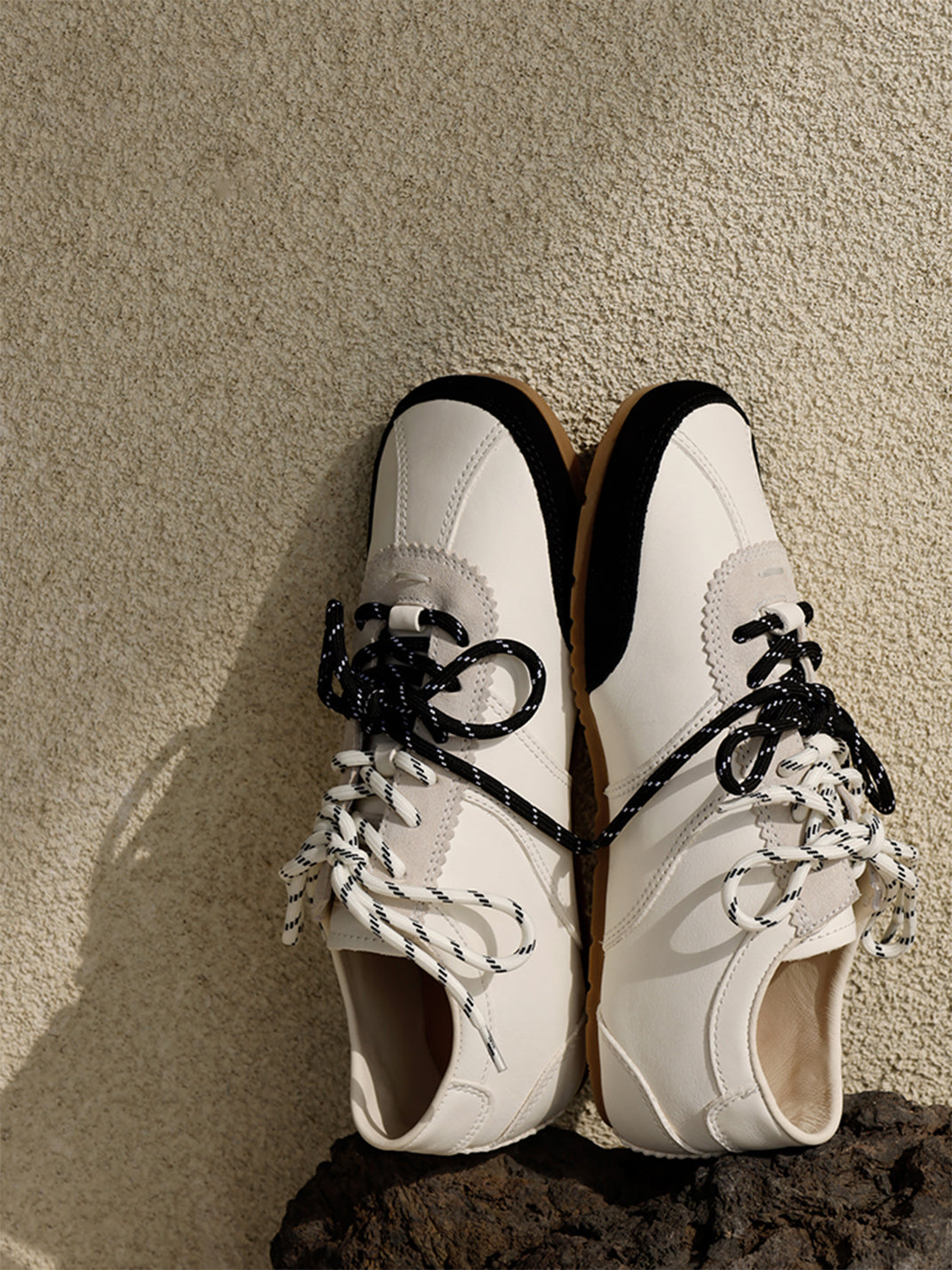 FAN ROMANCE│Ballet Style Retro Leather White Sneakers - PSYLOS 1, FAN ROMANCE│Ballet Style Retro Leather White Sneakers, Retro Trainers, FAN ROMANCE, PSYLOS 1