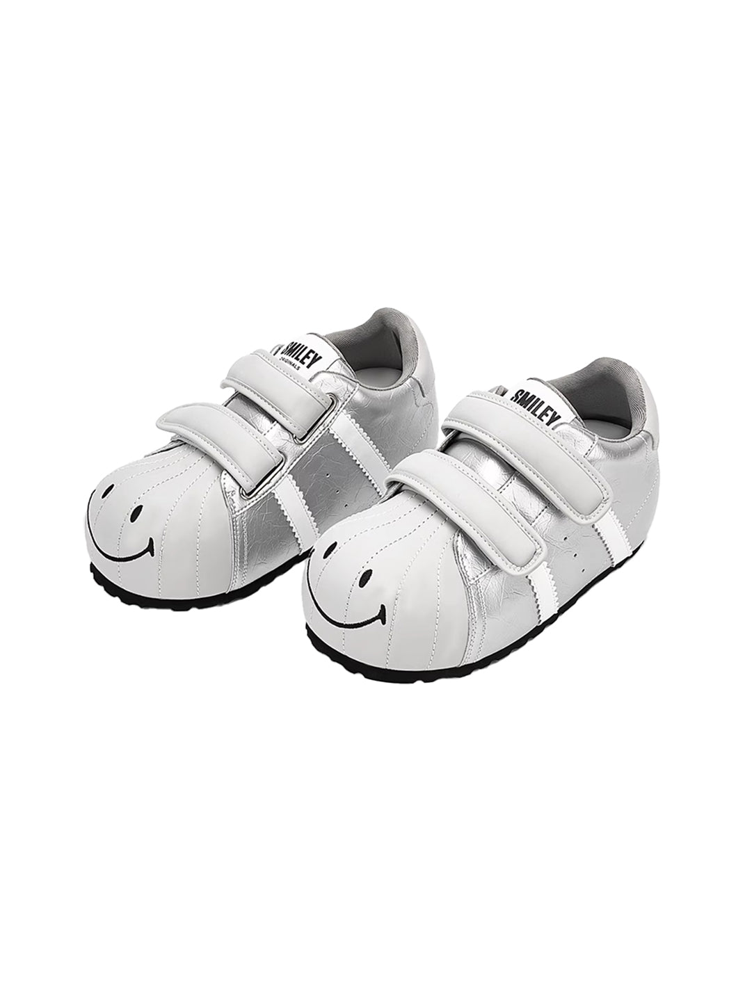 SMILEY | Shell Toe Chunky Velcro Shoes-Silver - PSYLOS 1, SMILEY | Shell Toe Chunky Velcro Shoes-Silver, Casual Sneakers, SMILEY, PSYLOS 1