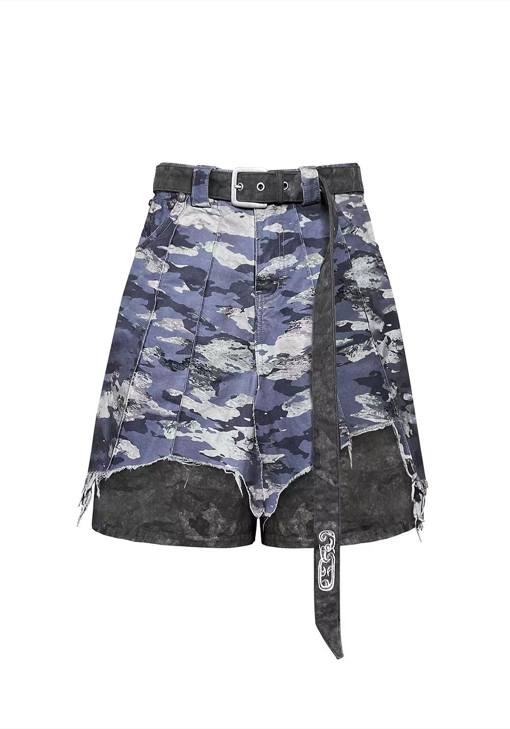 Blue Camouflage Cargo Shorts - PSYLOS 1, Blue Camouflage Cargo Shorts, Shorts, TecNineGroup, PSYLOS 1