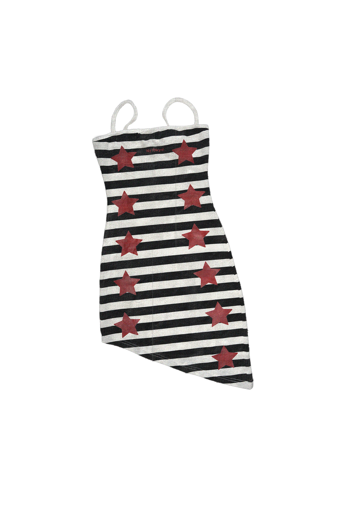 Retro Star Stripe Asym Dress - PSYLOS 1, Retro Star Stripe Asym Dress, Tank Top, NyDkyel, PSYLOS 1