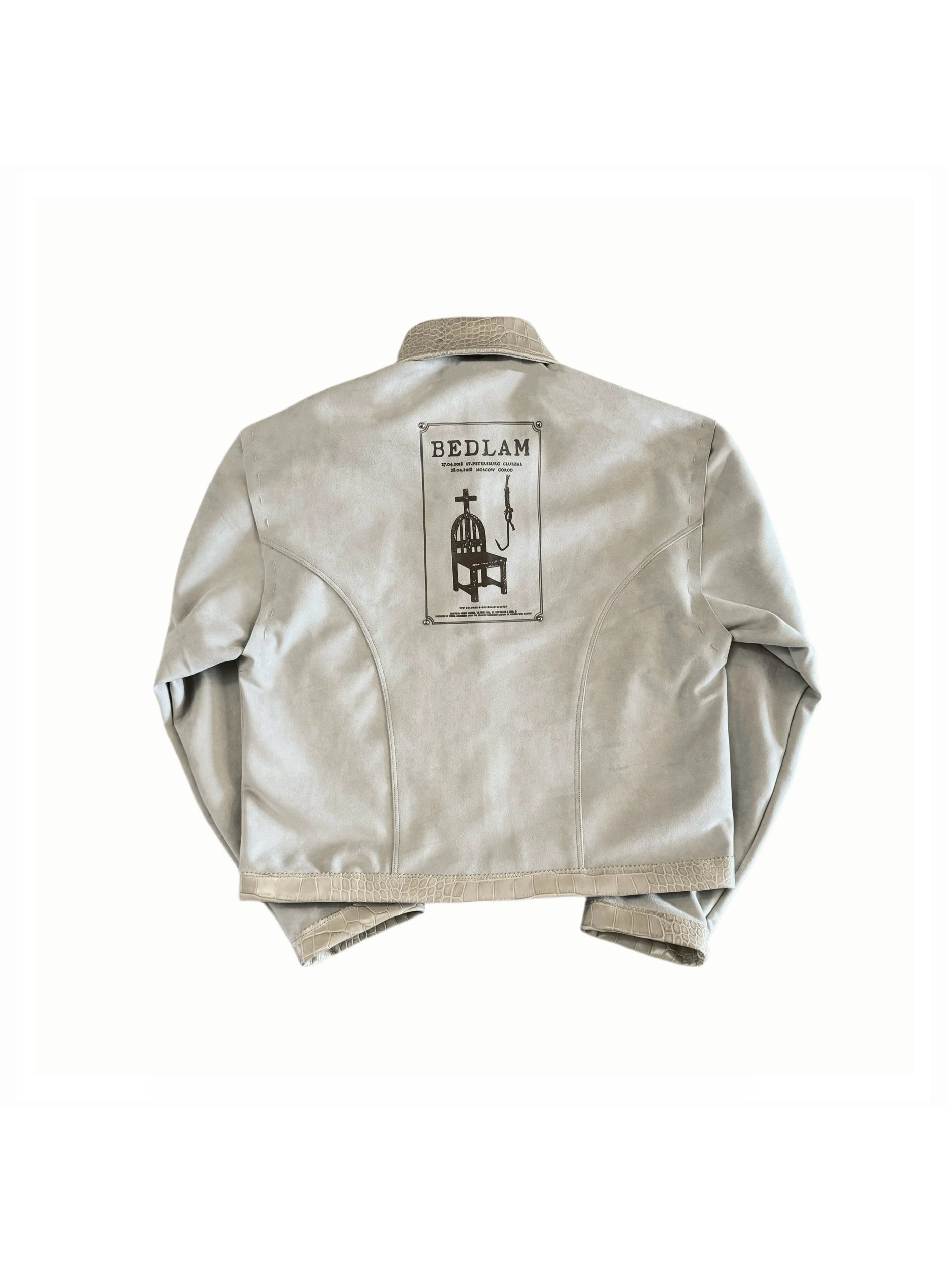 "BEDLAM" Croc Texture Graffiti Jacket - PSYLOS 1, "BEDLAM" Croc Texture Graffiti Jacket, Jacket, ANONYM, PSYLOS 1