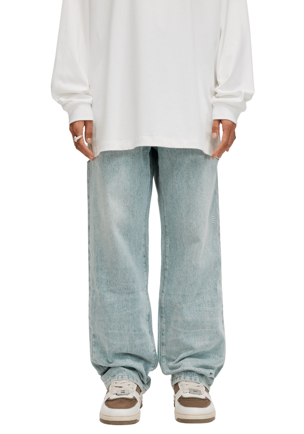 Stonedwashed Distressed Flared Jeans - PSYLOS 1, Stonedwashed Distressed Flared Jeans, Pants, Boneless, PSYLOS 1