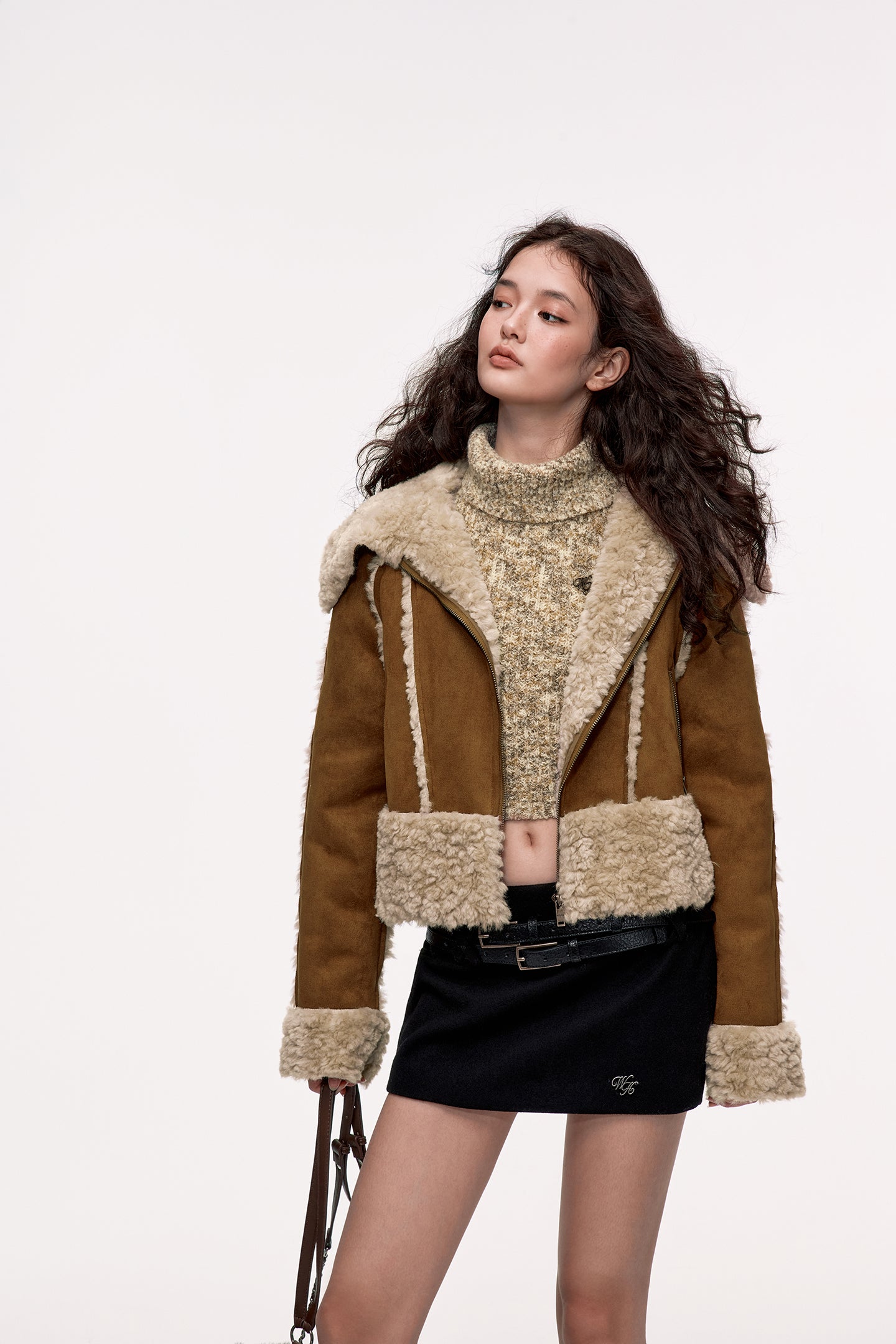 Large Lapel Fur Coat