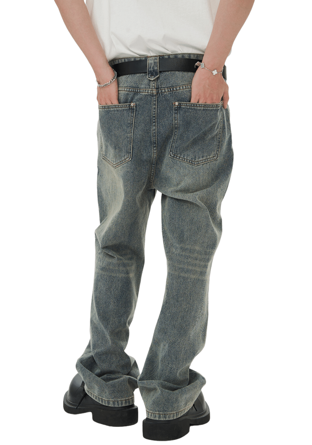 Distressed Cargo Pocket Jeans - PSYLOS 1, Distressed Cargo Pocket Jeans, Pants, HARSH AND CRUEL, PSYLOS 1