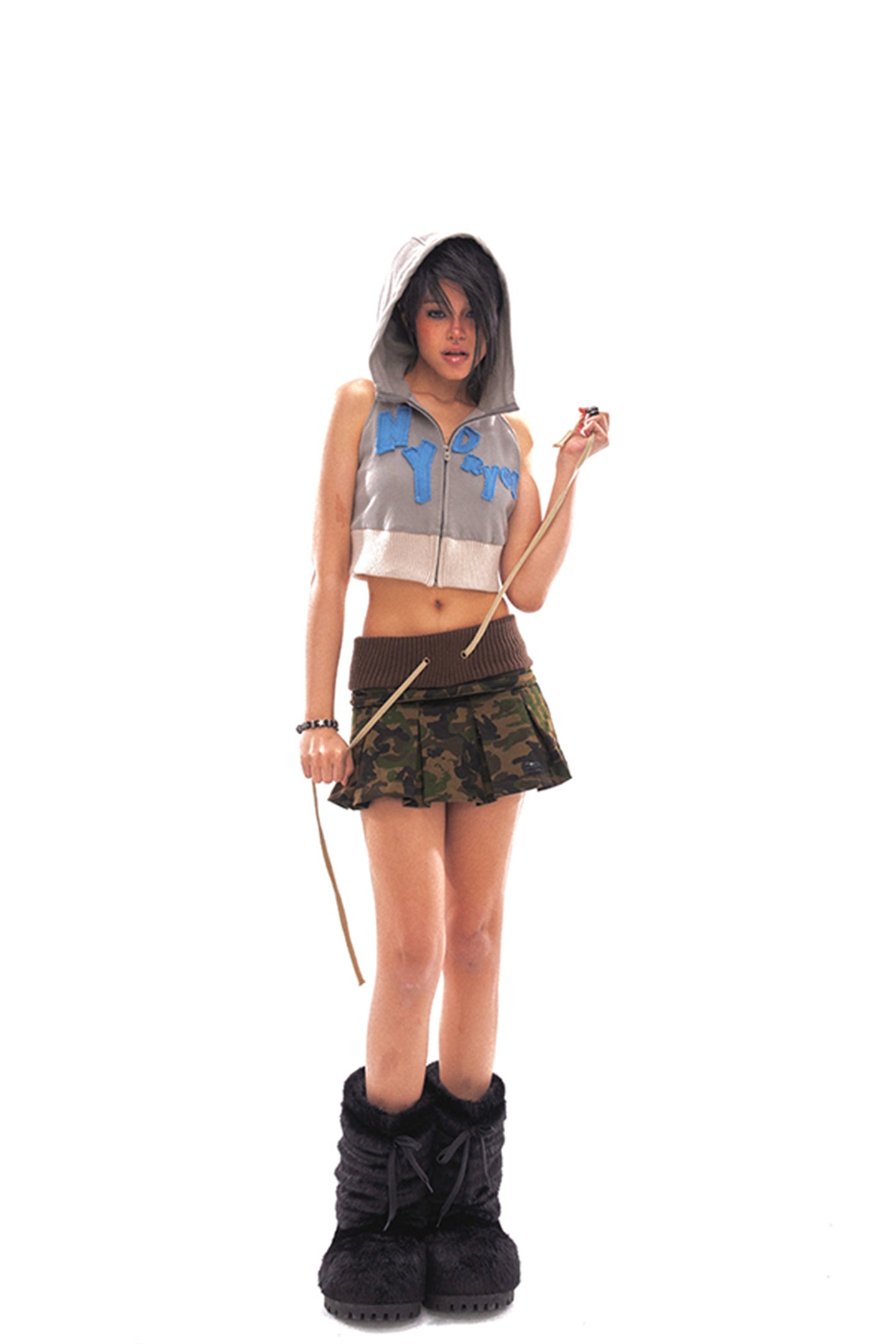 Grey Terry Hooded Sweatshirt Jacket - PSYLOS 1, Grey Terry Hooded Sweatshirt Jacket, Tank Top, NyDkyel, PSYLOS 1