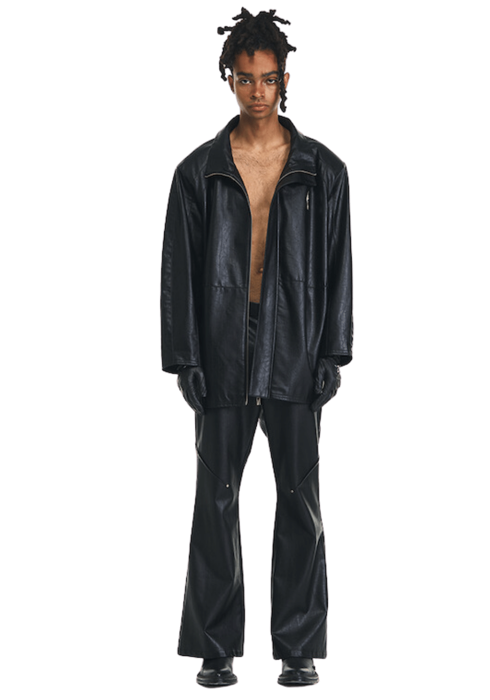 Matte Stand Collar Leather Jacket - PSYLOS 1, Matte Stand Collar Leather Jacket, Jacket, RELABEL, PSYLOS 1