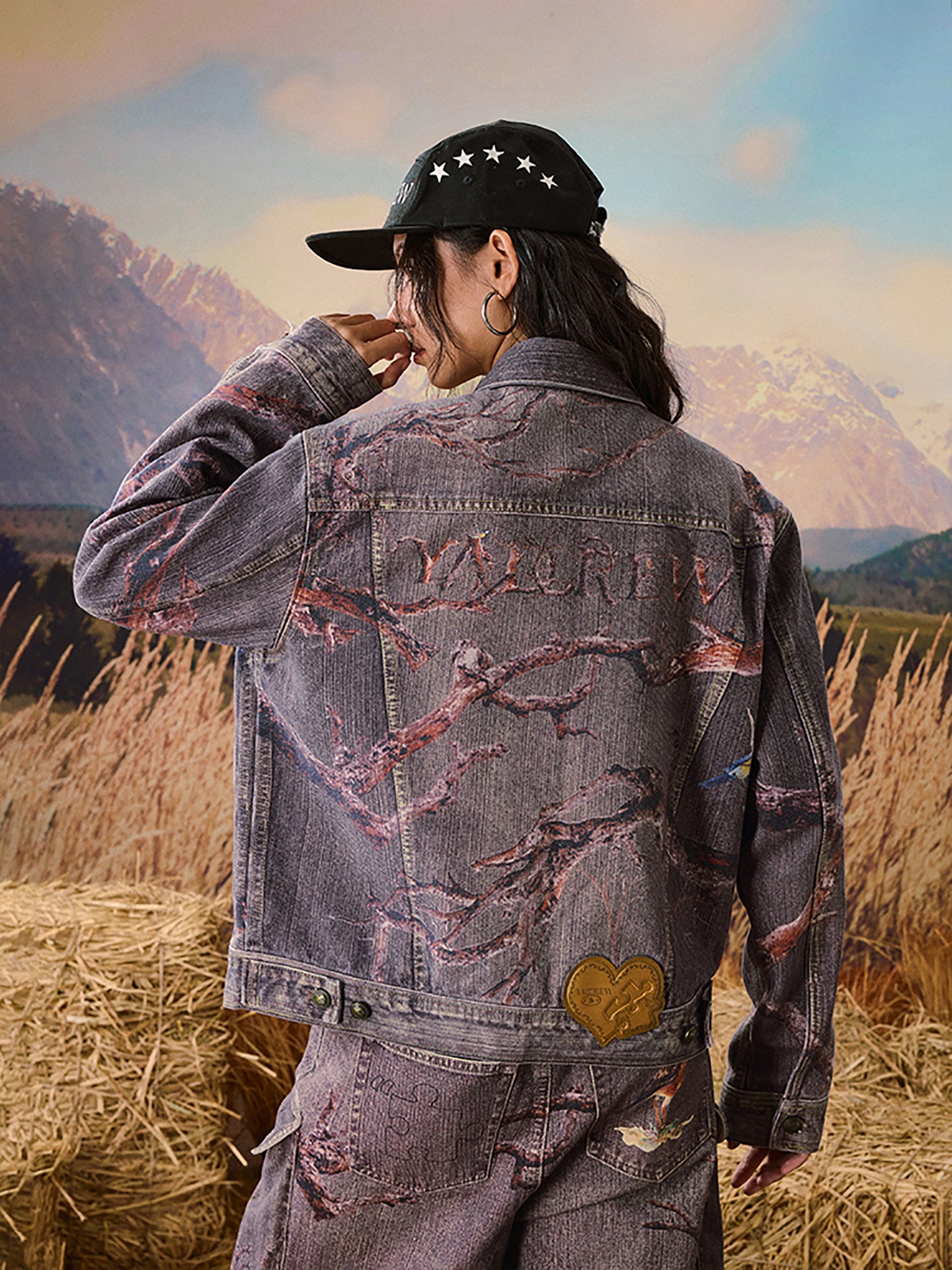 YADcrew | Autumn Forest Denim Jacket - PSYLOS 1, YADcrew | Autumn Forest Denim Jacket, Jacket, YADcrew•JAPAN, PSYLOS 1