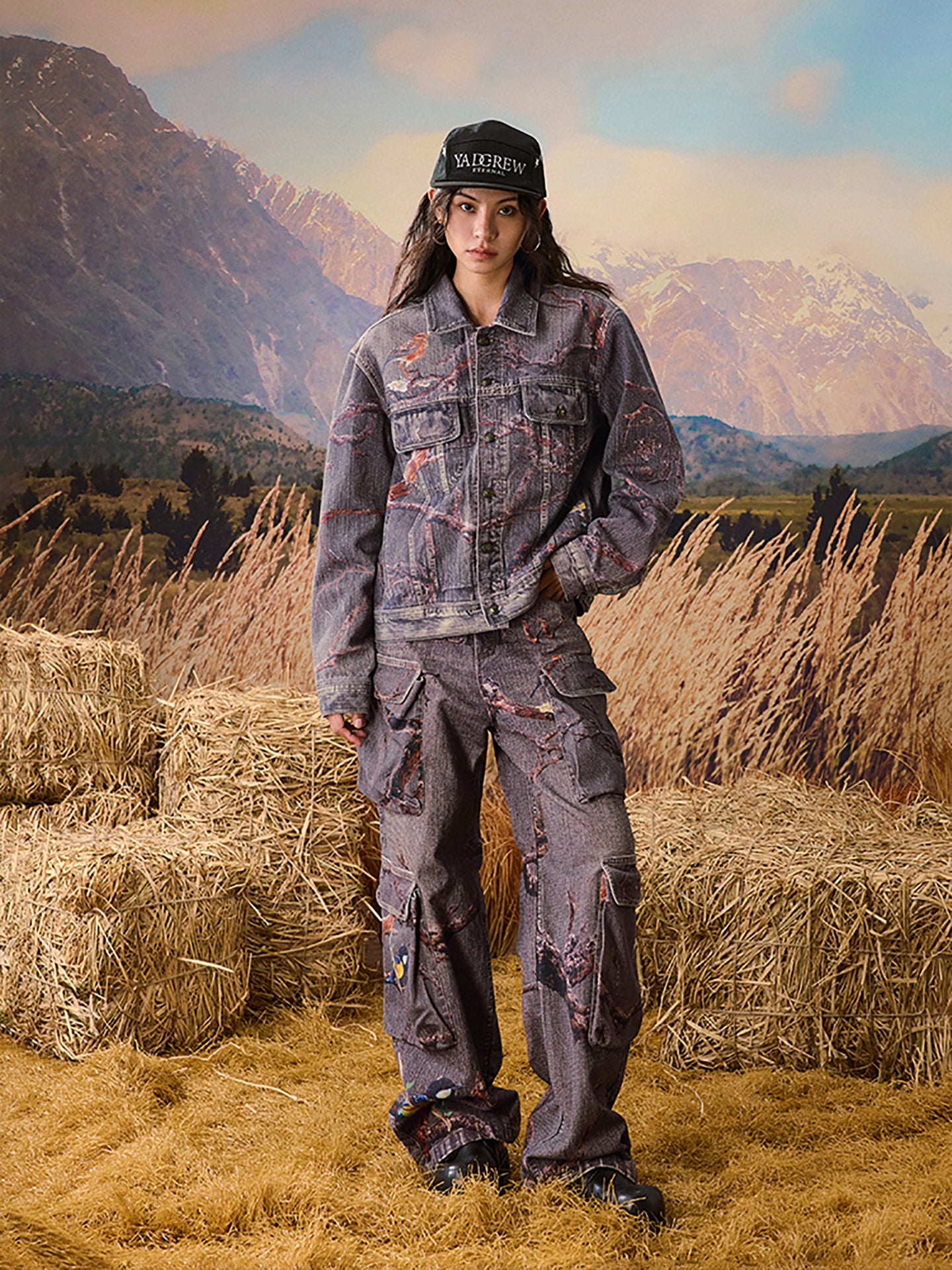 YADcrew | Autumn Forest Denim Jacket - PSYLOS 1, YADcrew | Autumn Forest Denim Jacket, Jacket, YADcrew•JAPAN, PSYLOS 1