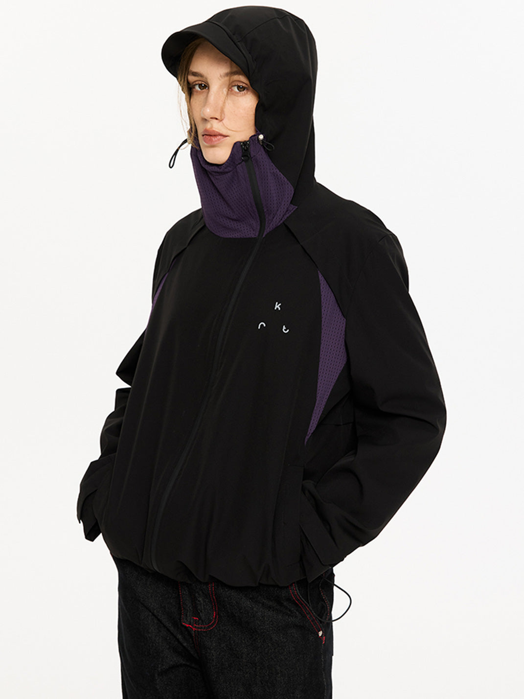 KREATE | Sun Block Asymmetrical Hooded Thick Wind Breaker - PSYLOS 1, KREATE | Sun Block Asymmetrical Hooded Thick Wind Breaker, Tops, KREATE, PSYLOS 1