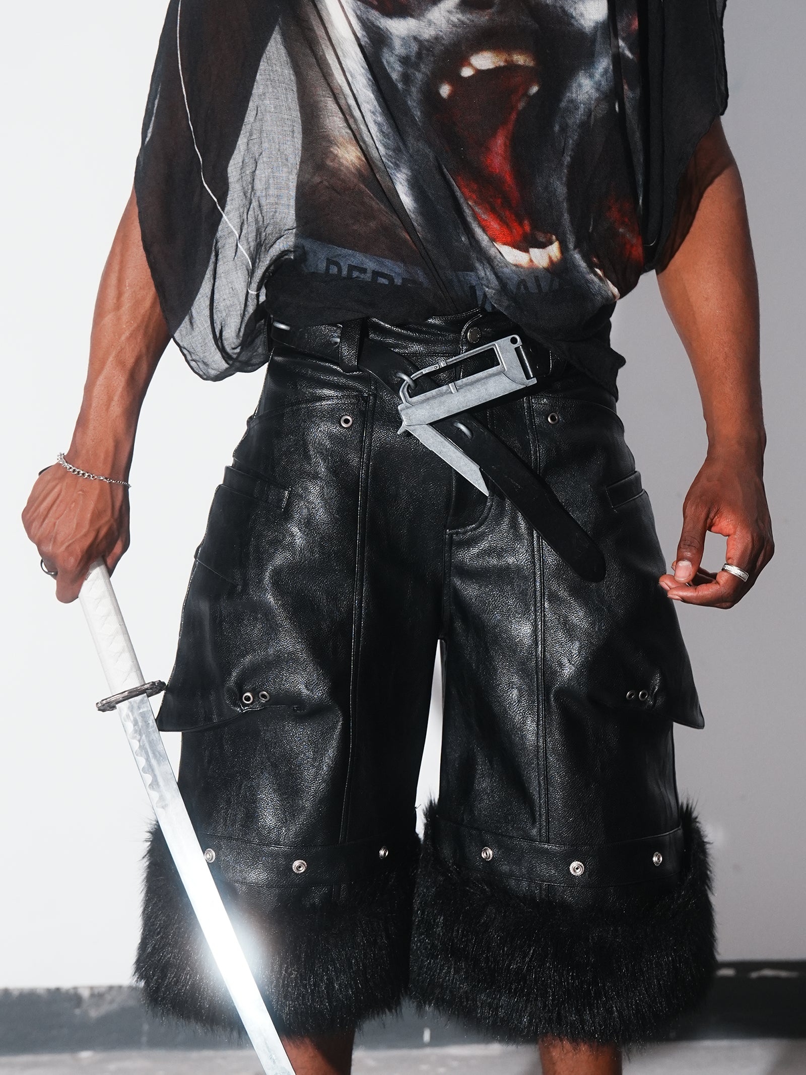 REBEL WAVE丨BΣLA Military Leather Belt - Steel Ring & Blade Buckle - PSYLOS 1, REBEL WAVE丨BΣLA Military Leather Belt - Steel Ring & Blade Buckle, Belt, REBEL WAVE•JAPAN, PSYLOS 1