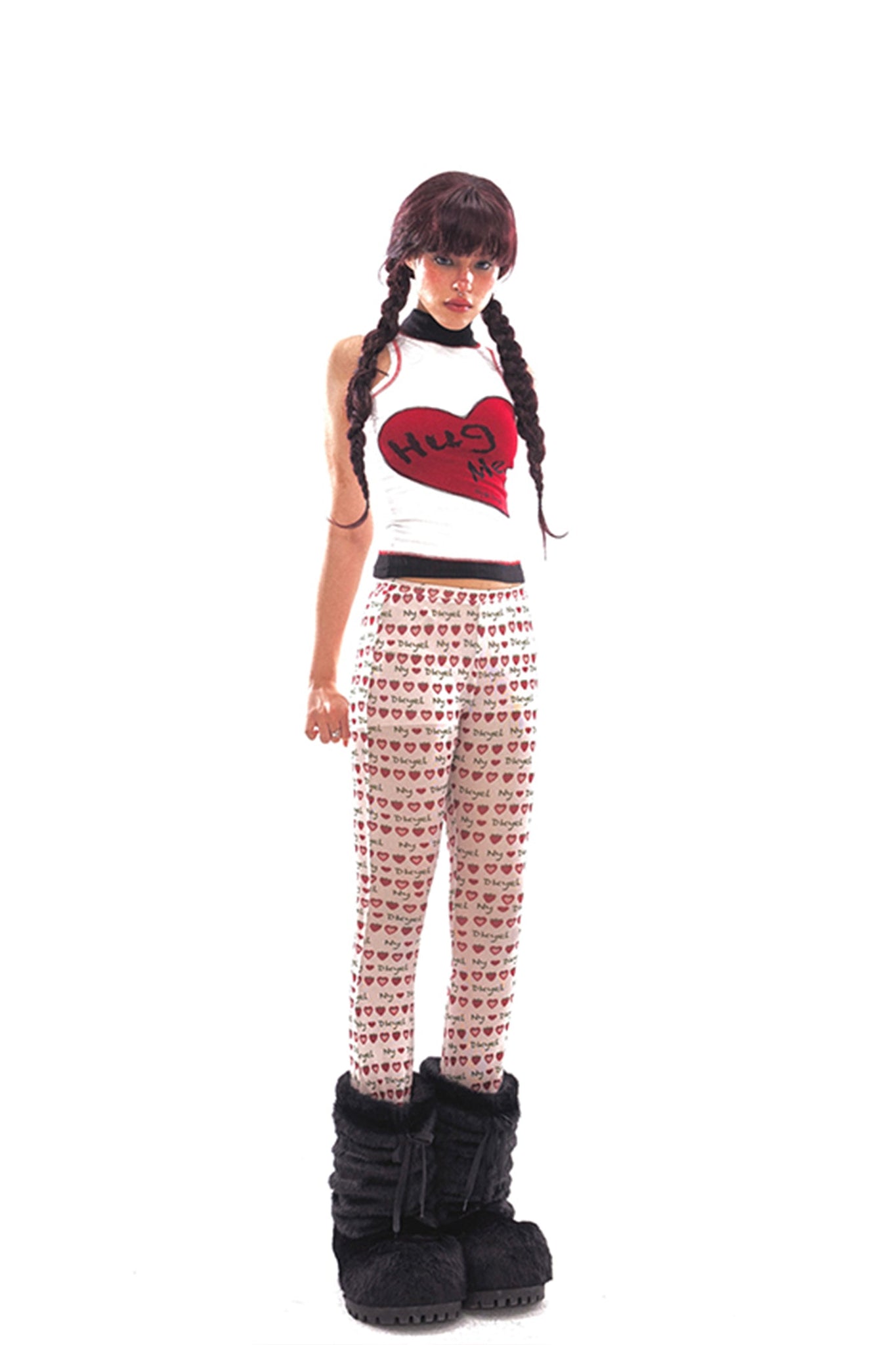 Hand-Painted Heart-Shaped Vintage Patch Vest