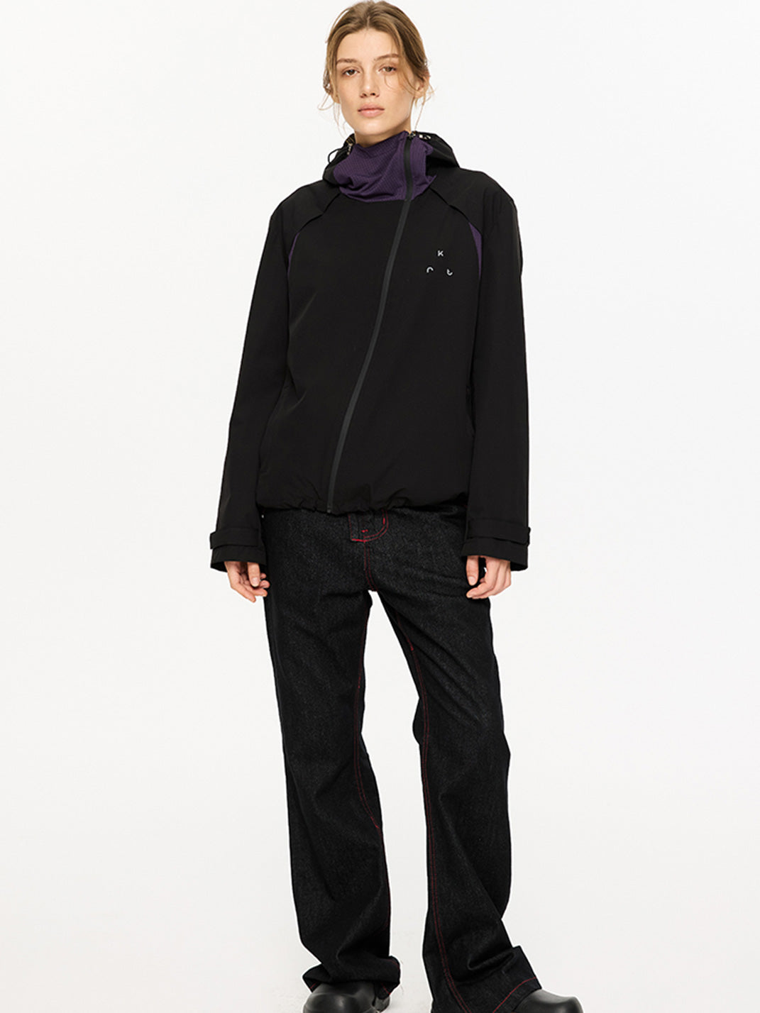 KREATE | Sun Block Asymmetrical Hooded Thick Wind Breaker - PSYLOS 1, KREATE | Sun Block Asymmetrical Hooded Thick Wind Breaker, Tops, KREATE, PSYLOS 1