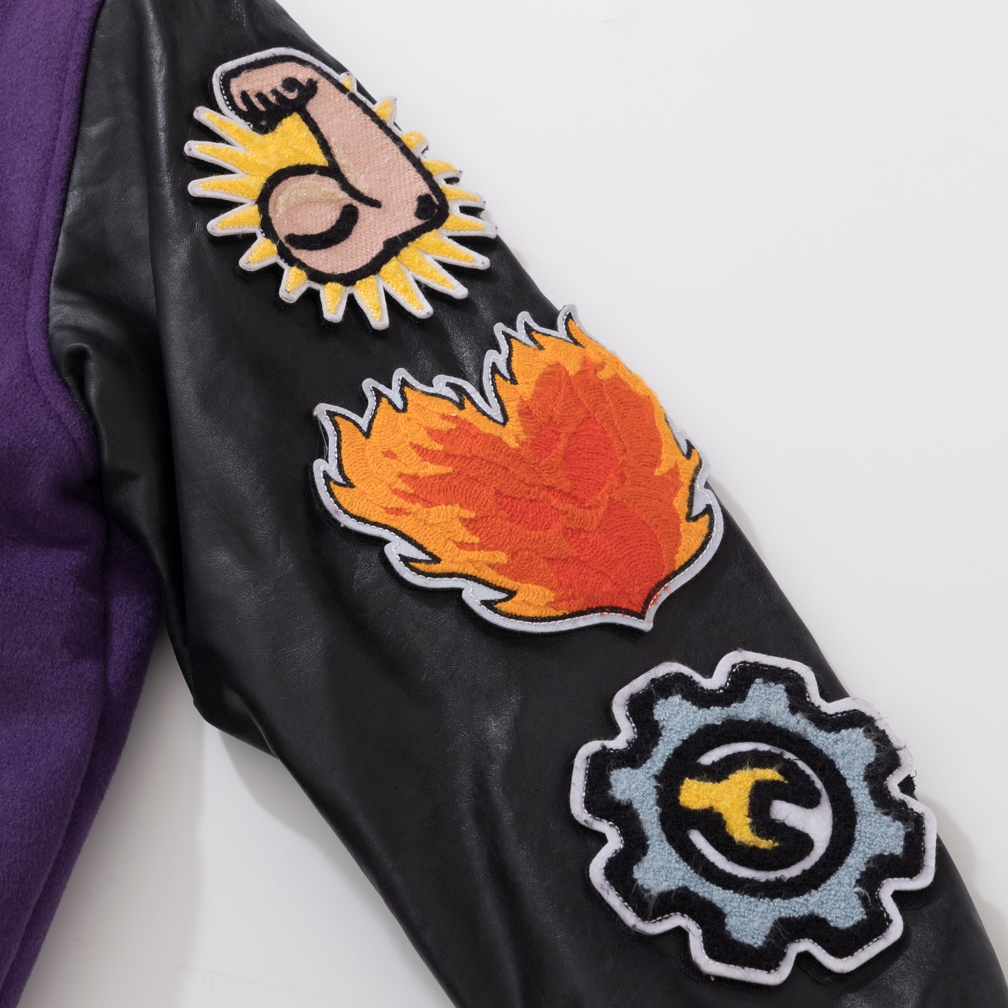 BURNIN* 11th Anniversary Underground Palace Velcro Patch Baseball Jacket - PSYLOS 1, BURNIN* 11th Anniversary Underground Palace Velcro Patch Baseball Jacket, Jacket, Burnin, PSYLOS 1