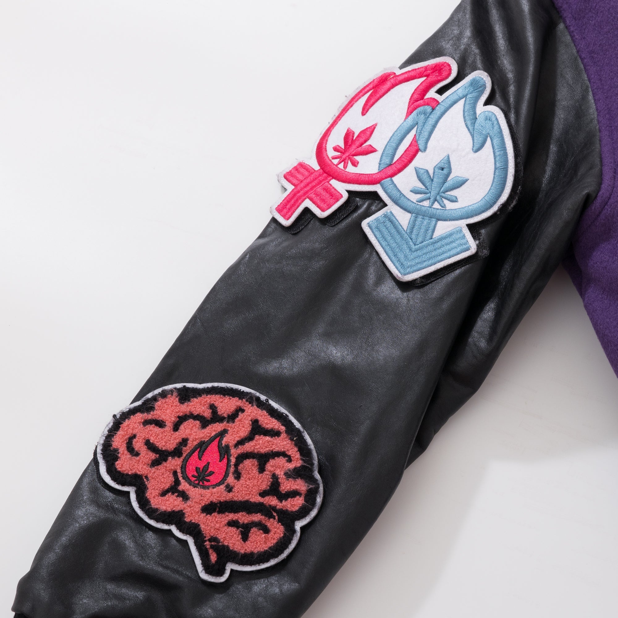 BURNIN* 11th Anniversary Underground Palace Velcro Patch Baseball Jacket - PSYLOS 1, BURNIN* 11th Anniversary Underground Palace Velcro Patch Baseball Jacket, Jacket, Burnin, PSYLOS 1