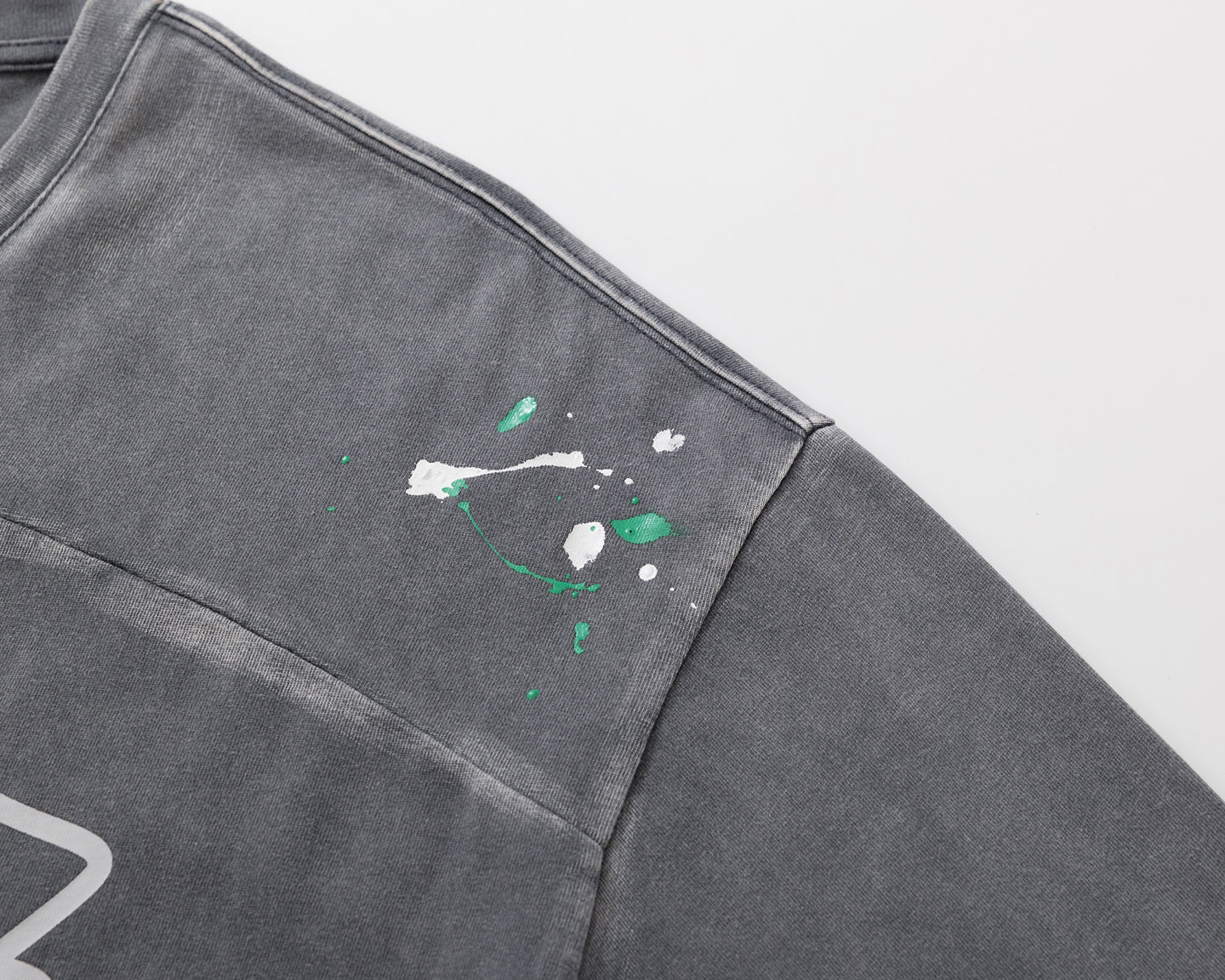 BURNIN* "2503" v-neck splash-ink retro old washed T-shirt - PSYLOS 1, BURNIN* "2503" v-neck splash-ink retro old washed T-shirt, T-Shirt, Burnin, PSYLOS 1