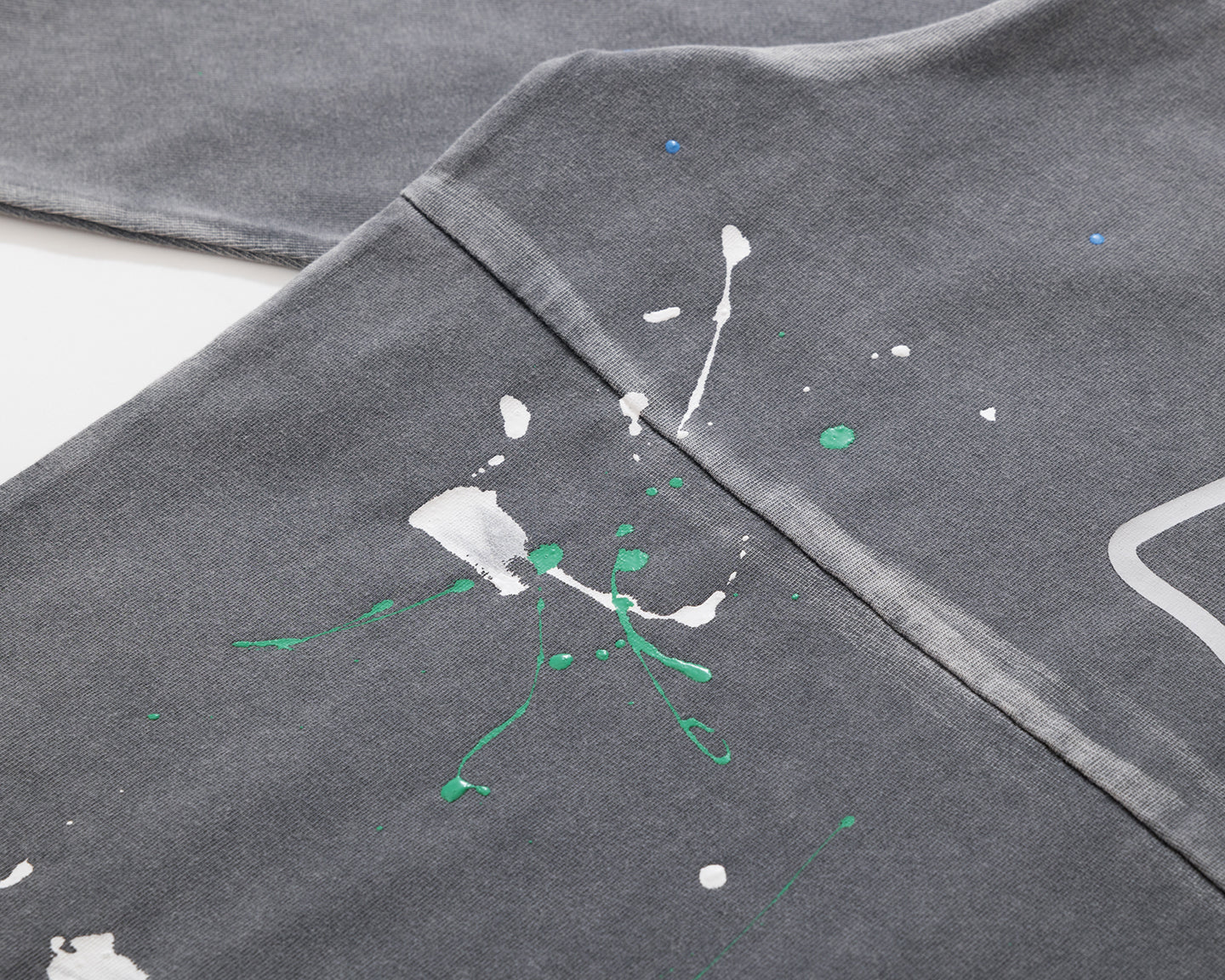 BURNIN* "2503" v-neck splash-ink retro old washed T-shirt - PSYLOS 1, BURNIN* "2503" v-neck splash-ink retro old washed T-shirt, T-Shirt, Burnin, PSYLOS 1