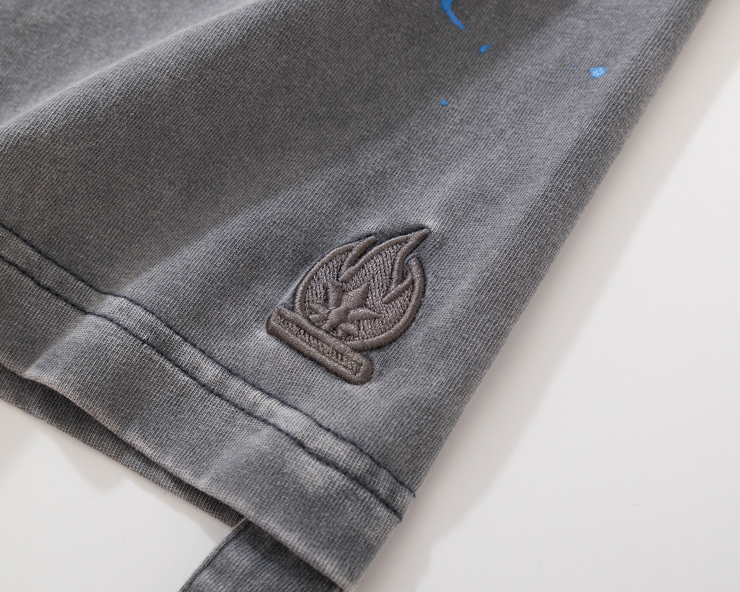 BURNIN* "2503" v-neck splash-ink retro old washed T-shirt - PSYLOS 1, BURNIN* "2503" v-neck splash-ink retro old washed T-shirt, T-Shirt, Burnin, PSYLOS 1