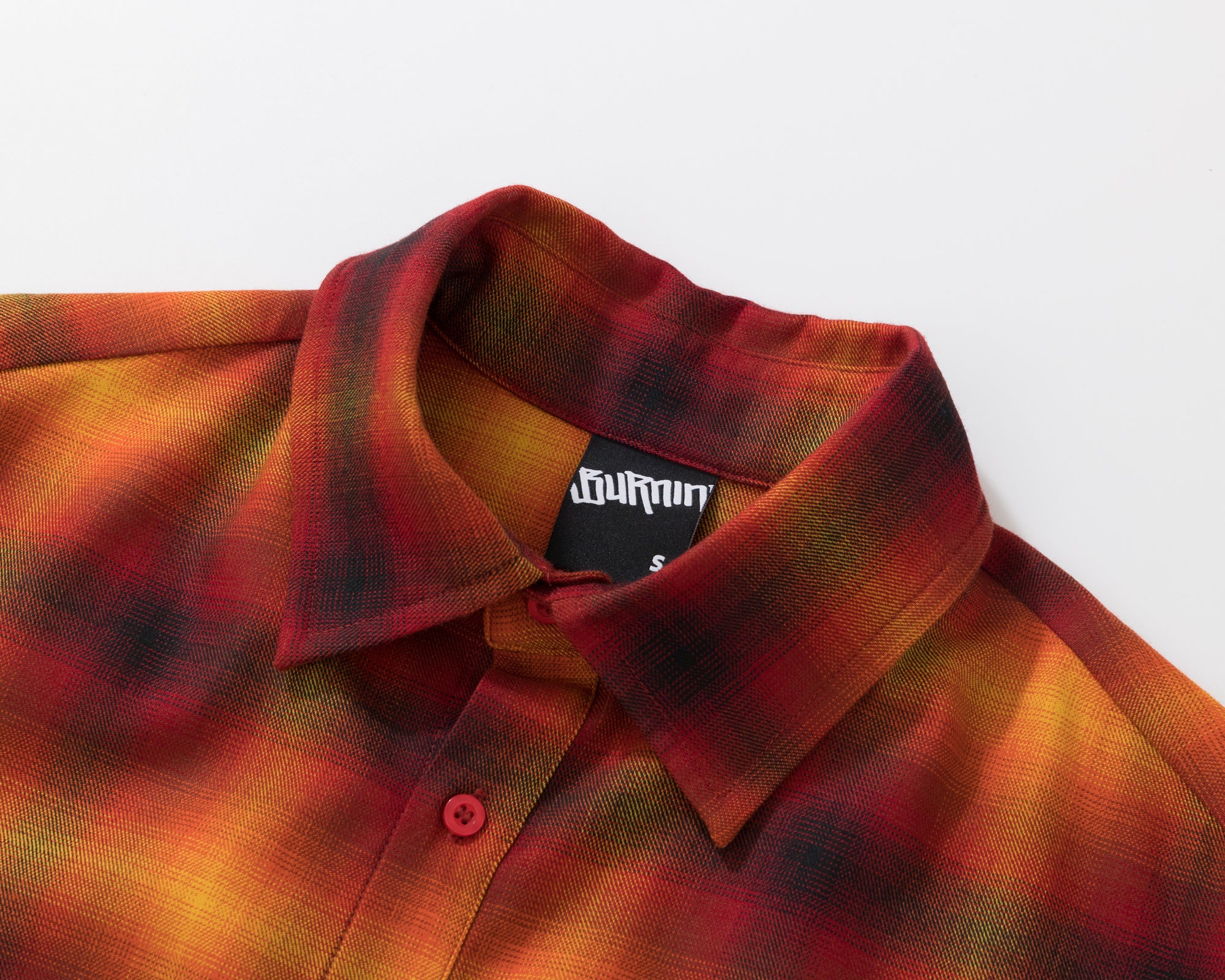 BURNIN "97' SERIES" FRAYED DISTRESSED PLAID EMBROIDERED SHIRT - PSYLOS 1, BURNIN "97' SERIES" FRAYED DISTRESSED PLAID EMBROIDERED SHIRT, Shirts, Burnin, PSYLOS 1