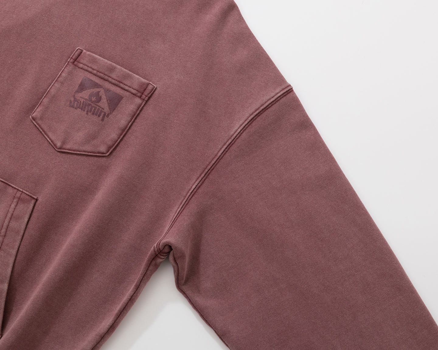 BURNIN* “97’series” worn square logo washed and distressed hooded sweatshirt - PSYLOS 1, BURNIN* “97’series” worn square logo washed and distressed hooded sweatshirt, T-Shirt, Burnin, PSYLOS 1