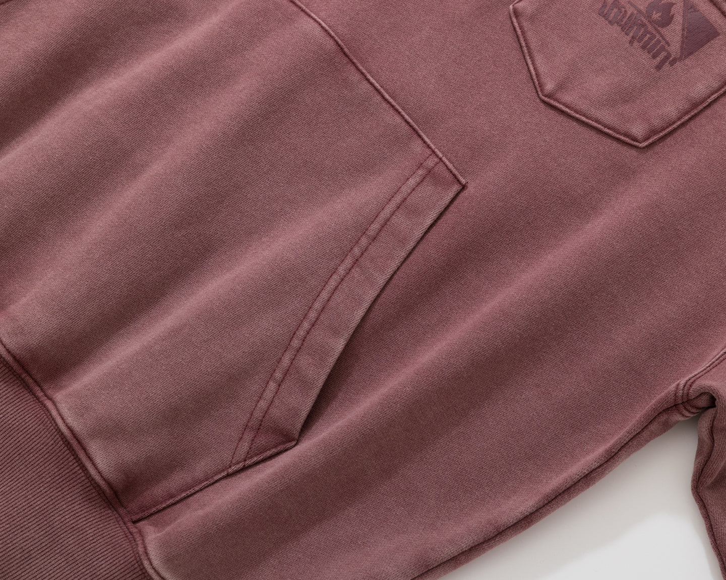 BURNIN* “97’series” worn square logo washed and distressed hooded sweatshirt - PSYLOS 1, BURNIN* “97’series” worn square logo washed and distressed hooded sweatshirt, T-Shirt, Burnin, PSYLOS 1