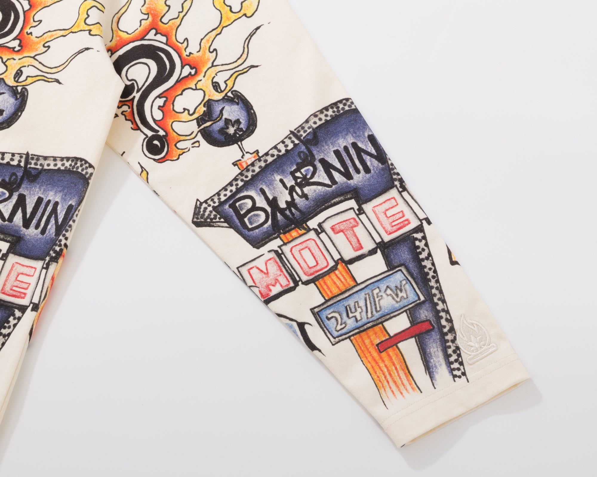 BURNIN* "All Roads Lead to Freedom" Graffiti Hand-Painted Long Sleeve T-Shirt - PSYLOS 1, BURNIN* "All Roads Lead to Freedom" Graffiti Hand-Painted Long Sleeve T-Shirt, T-Shirt, Burnin, PSYLOS 1