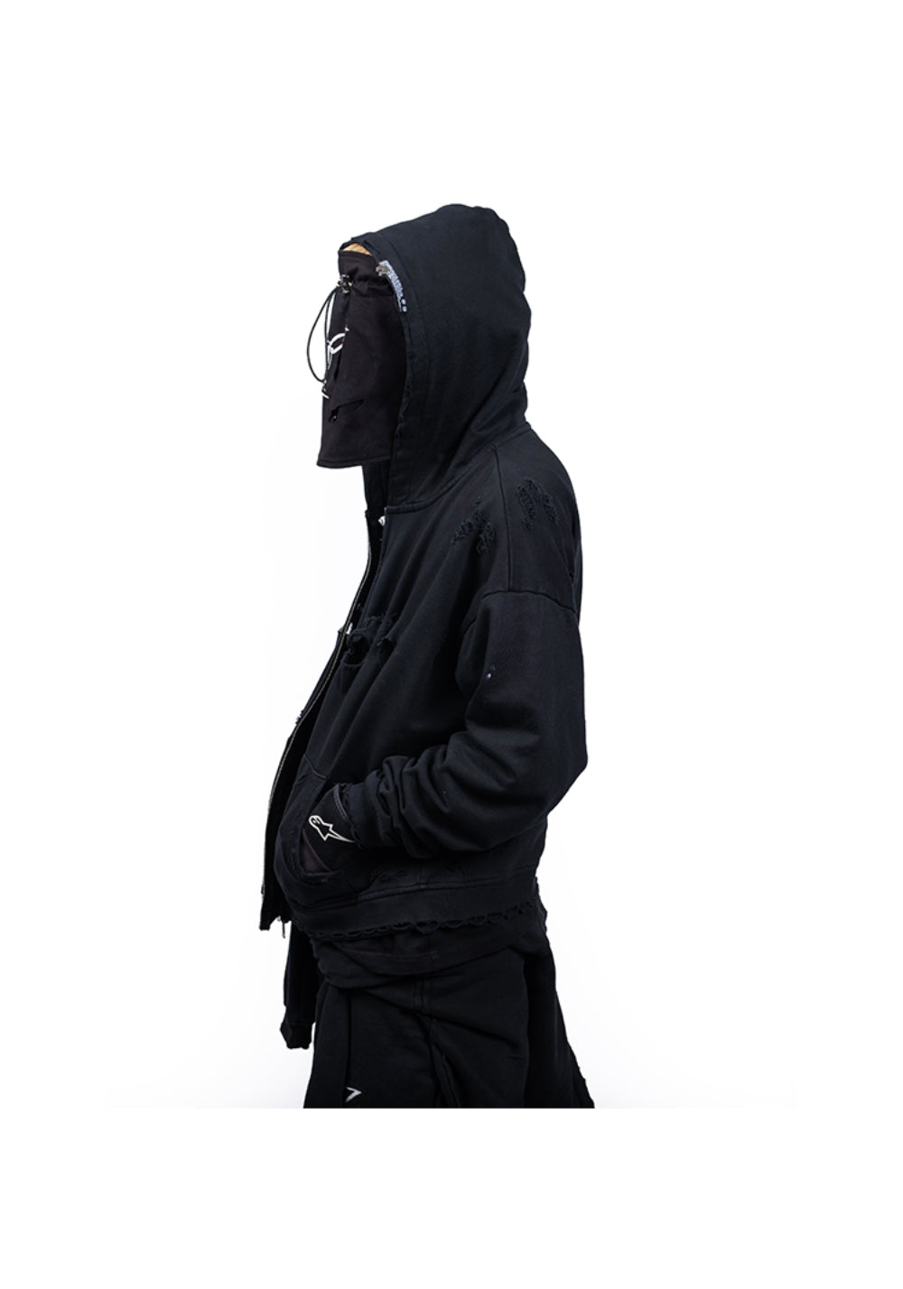 FVVO丨Dirty washed ripped pocket zip-up - PSYLOS 1, FVVO丨Dirty washed ripped pocket zip-up, Hoodie, FREE WORLD ORDER, PSYLOS 1