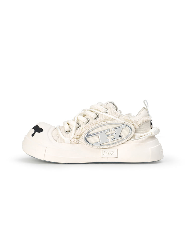 Open Smile Canvas Shoes-White - PSYLOS 1, Open Smile Canvas Shoes-White, Shoes, H52, PSYLOS 1