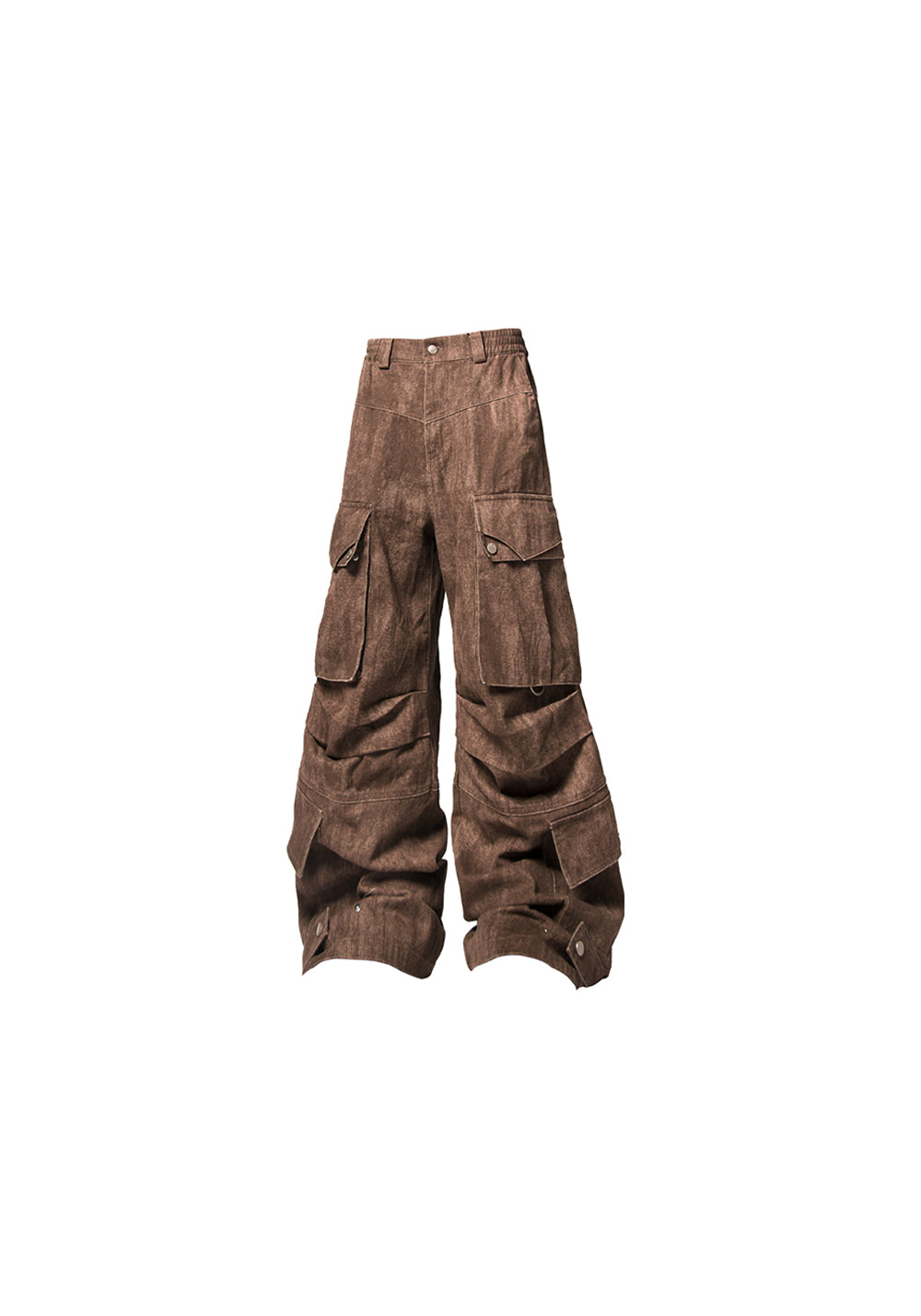 RELABEL Washed Multi-Pocket Gunmetal Pants