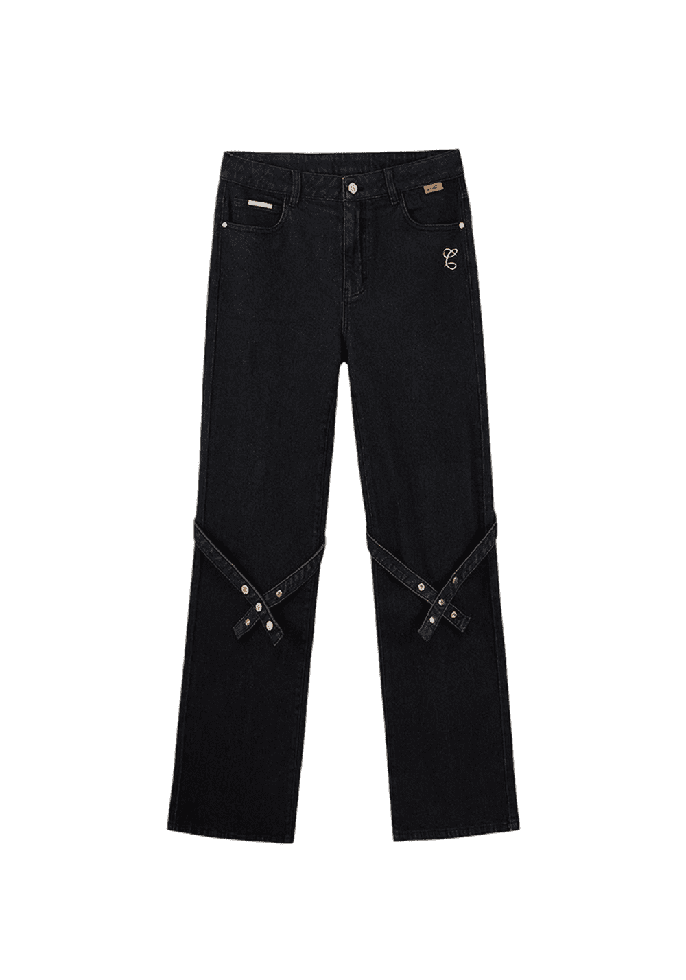 Straight High Street Lace Up Jeans - PSYLOS 1, Straight High Street Lace Up Jeans, Pants, iconslab, PSYLOS 1
