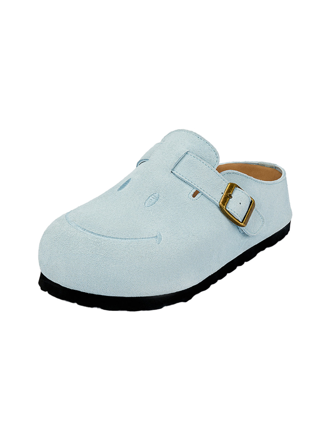 SMILEY | Smiley Platform Slip-On Buckle Slides-Blue - PSYLOS 1, SMILEY | Smiley Platform Slip-On Buckle Slides-Blue, Slippers, SMILEY•JAPAN, PSYLOS 1