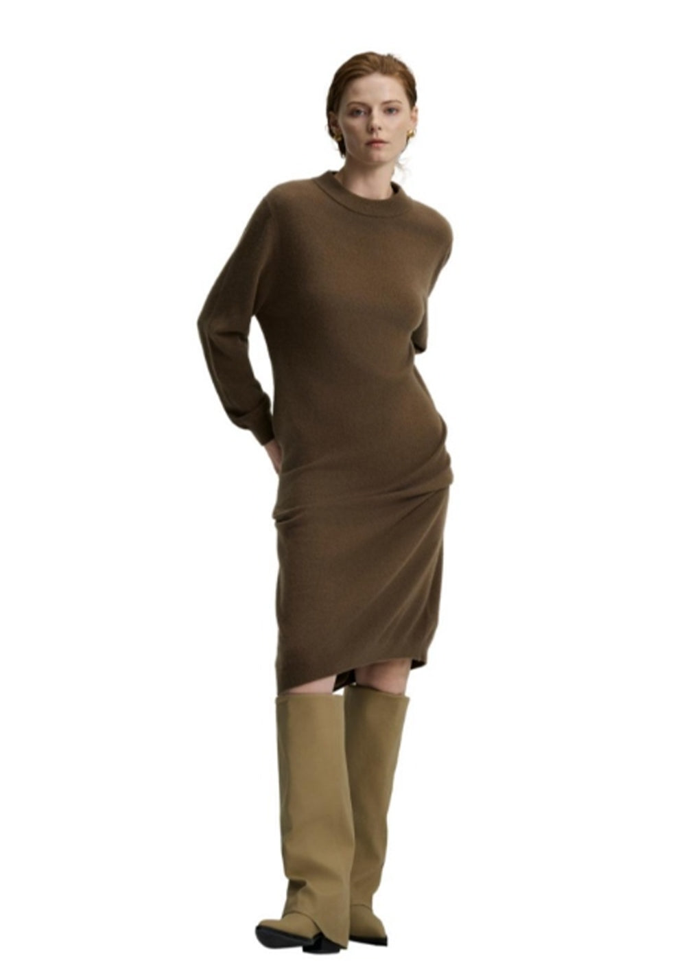 CASHMERE Crew Neck Cashmere Underskirt Couture Collection