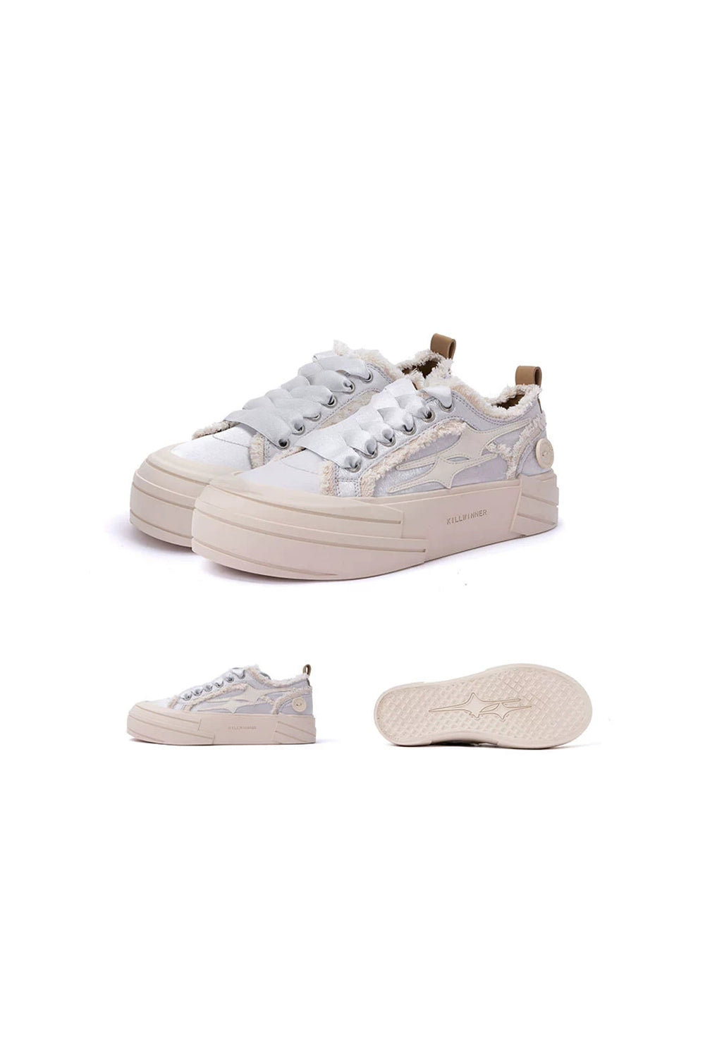 KILLWINNER丨Snowy Mountain Silver Canvas Shoes - PSYLOS 1, KILLWINNER丨Snowy Mountain Silver Canvas Shoes, Canvas Sneakers, KILLWINNER•JAPAN, PSYLOS 1