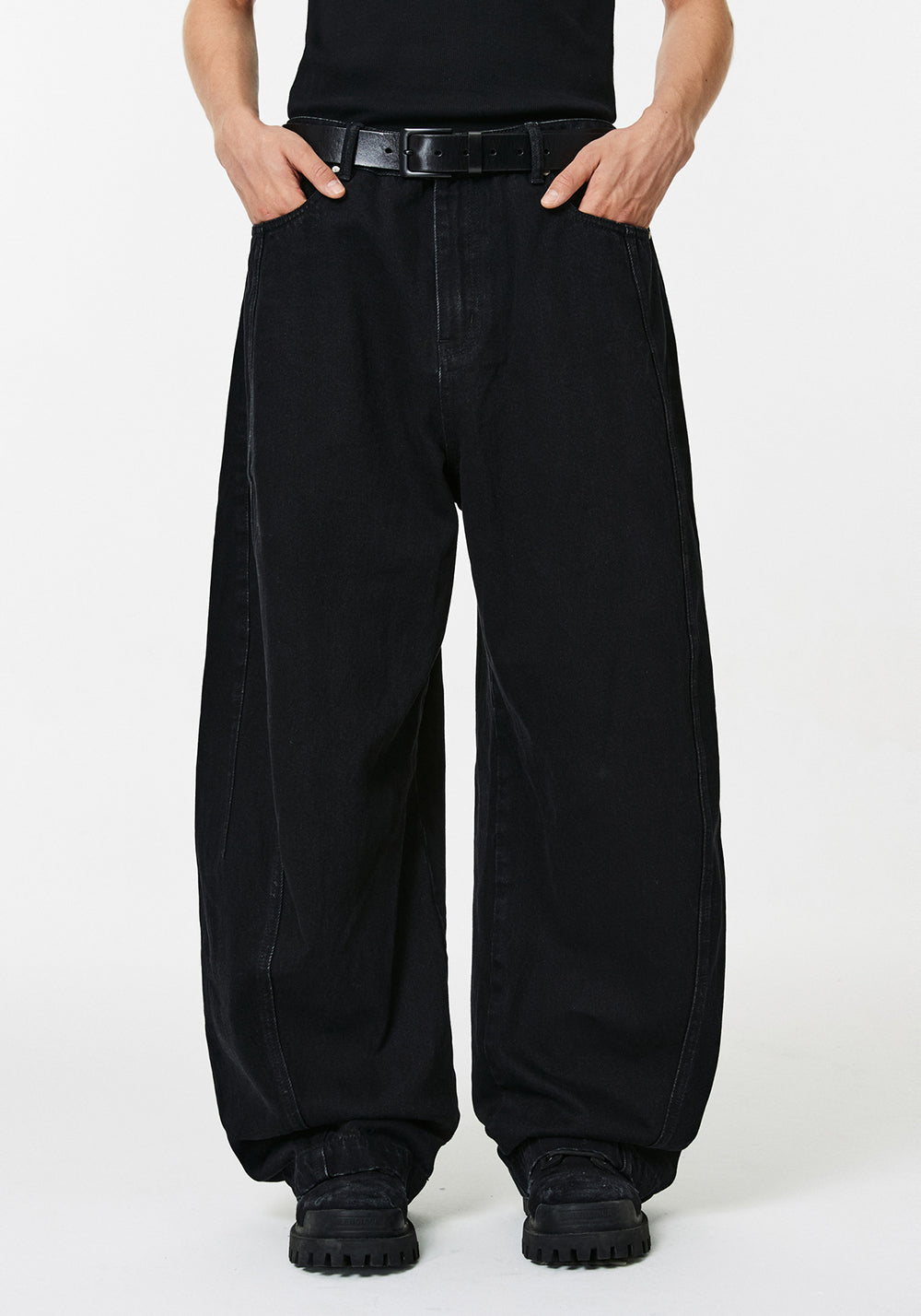 PCLP Black Denim Machete Pants